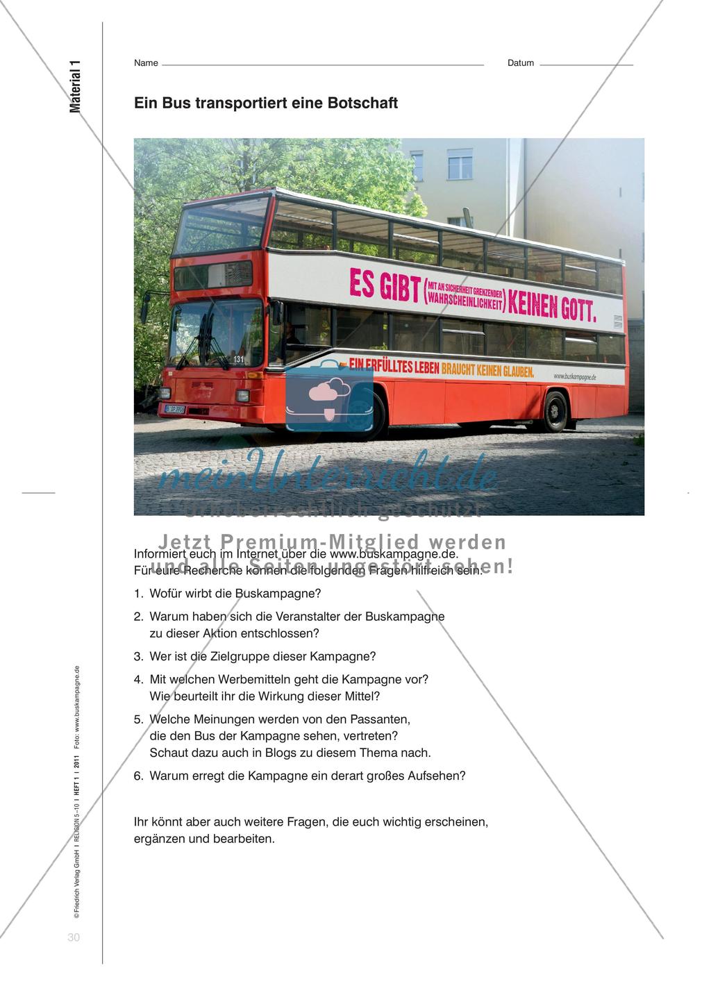 Wozu eigentlich Gott? - Eigene Glaubensvorstellungen und -erfahrungen wahrnehmen und beurteilen Preview 5
