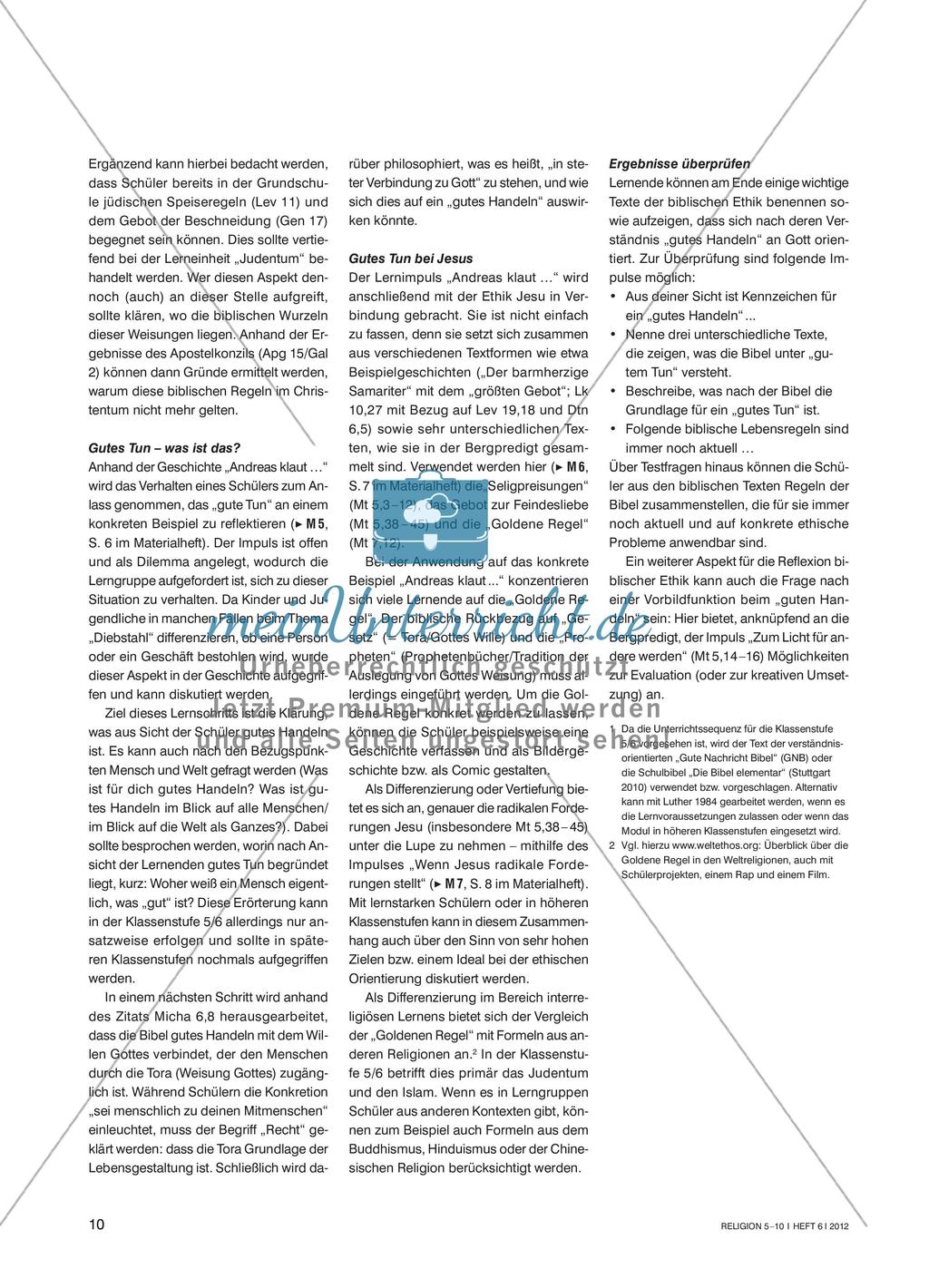 „Es ist dir gesagt, Mensch, was gut ist …“ - Wie die Bibel mit ethischen Fragen umgeht Preview 3