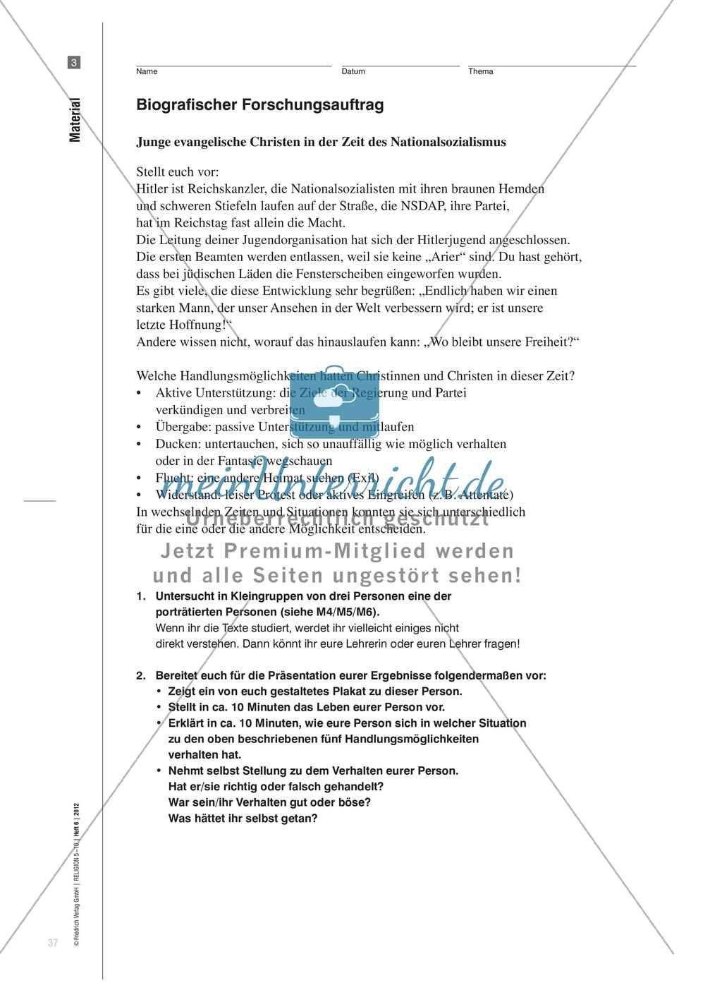 Nicht nur gut oder böse? - Handlungsmöglichkeiten für junge Christen in der Zeit des Nationalsozialismus Preview 8