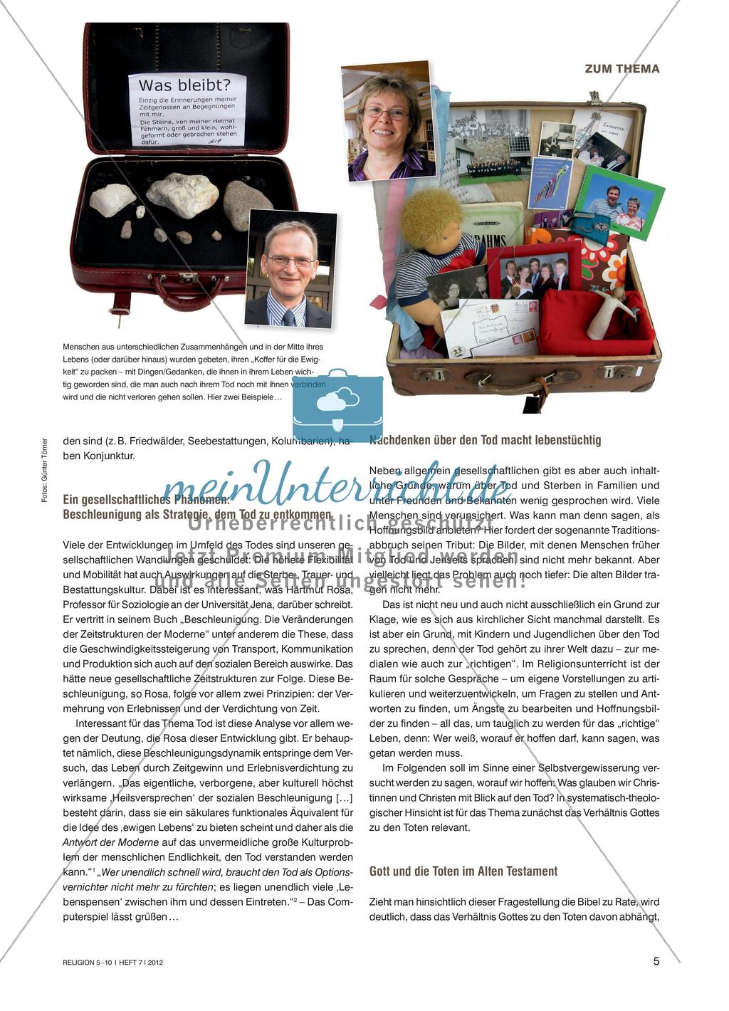 Was bleibt, wenn jemand stirbt? - Mit Kindern und Jugendlichen Vorstellungen über den Tod artikulieren und weiterentwickeln Preview 2