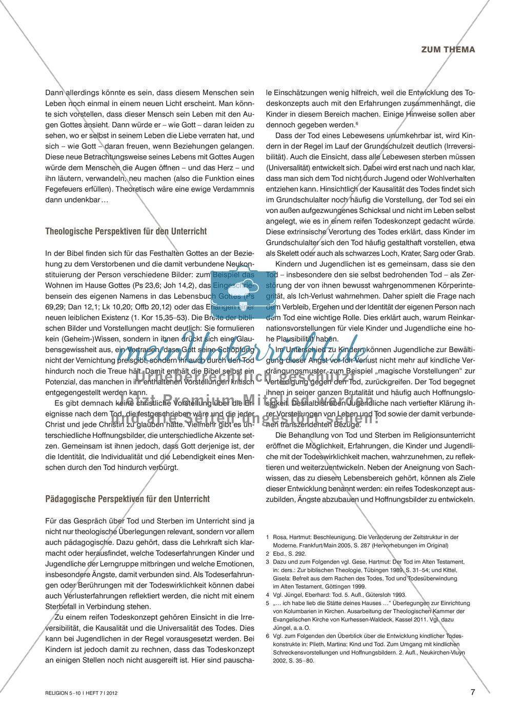Was bleibt, wenn jemand stirbt? - Mit Kindern und Jugendlichen Vorstellungen über den Tod artikulieren und weiterentwickeln Preview 4