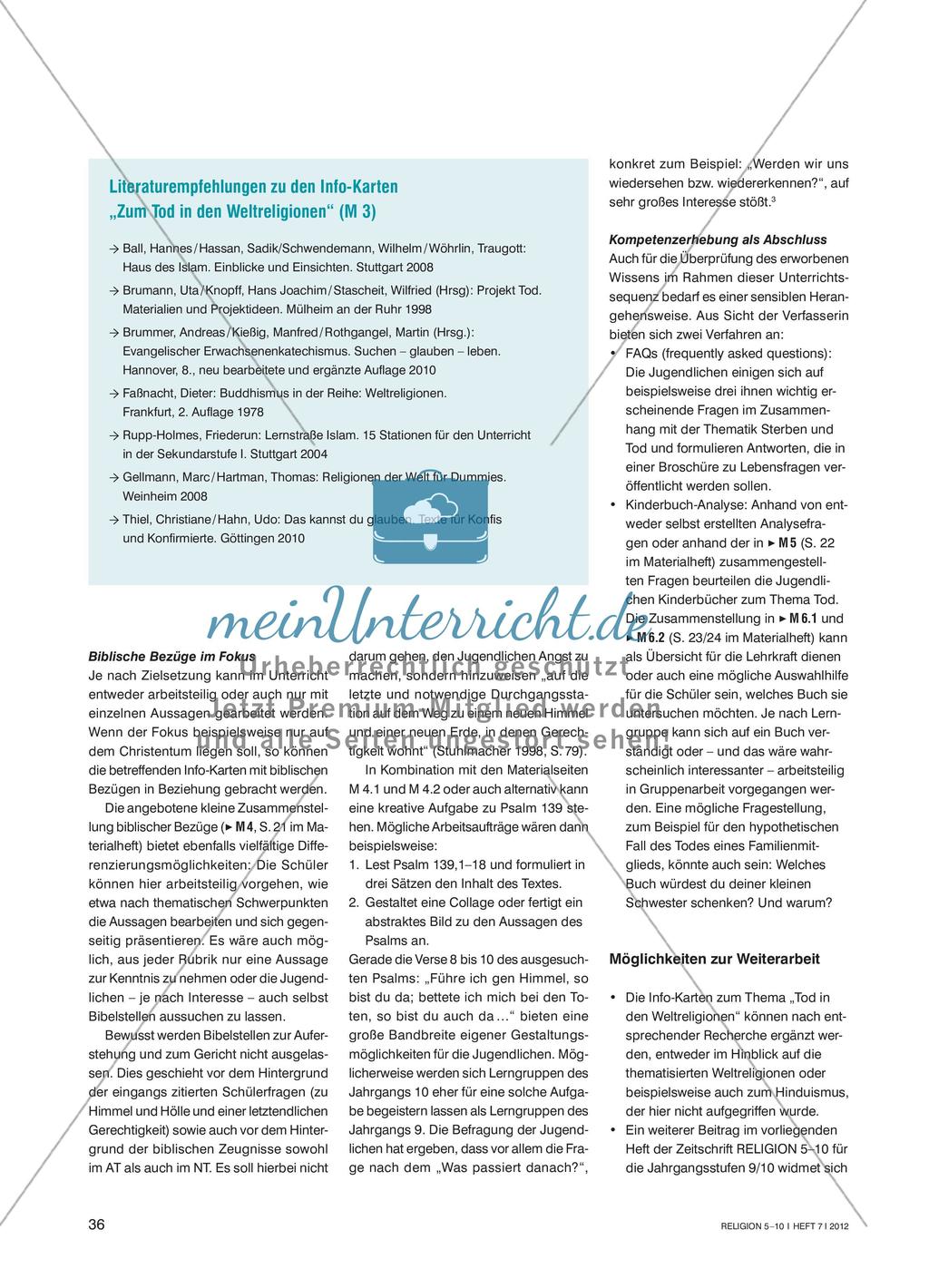 Was passiert, wenn wir sterben? - Schülerfragen als Ausgangspunkt für die Annäherung an ein schwieriges Thema Preview 3