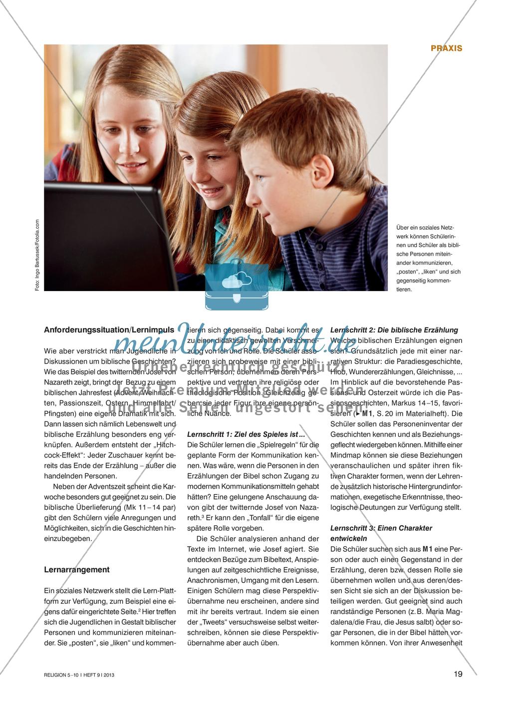 Wenn Josef twittern würde … - Mit biblischen Personen in sozialen Netzwerken kommunizieren Preview 2