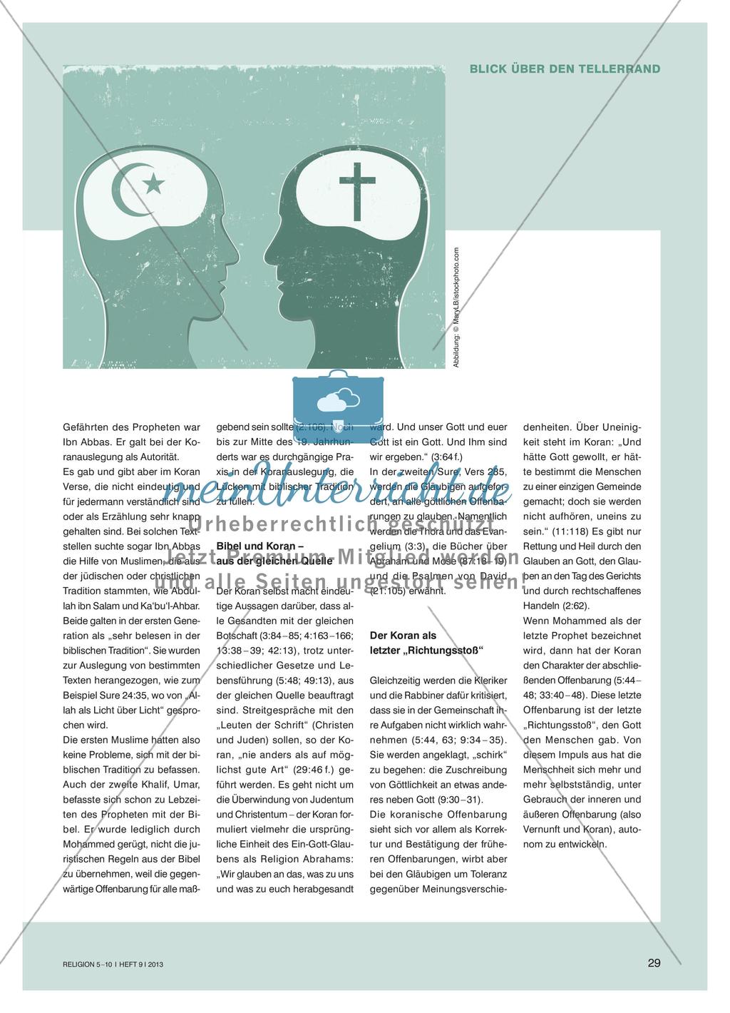 Kann man Bibel und Koran vergleichen? - Zu Gemeinsamkeiten und Unterschieden in beiden Religionen Preview 2