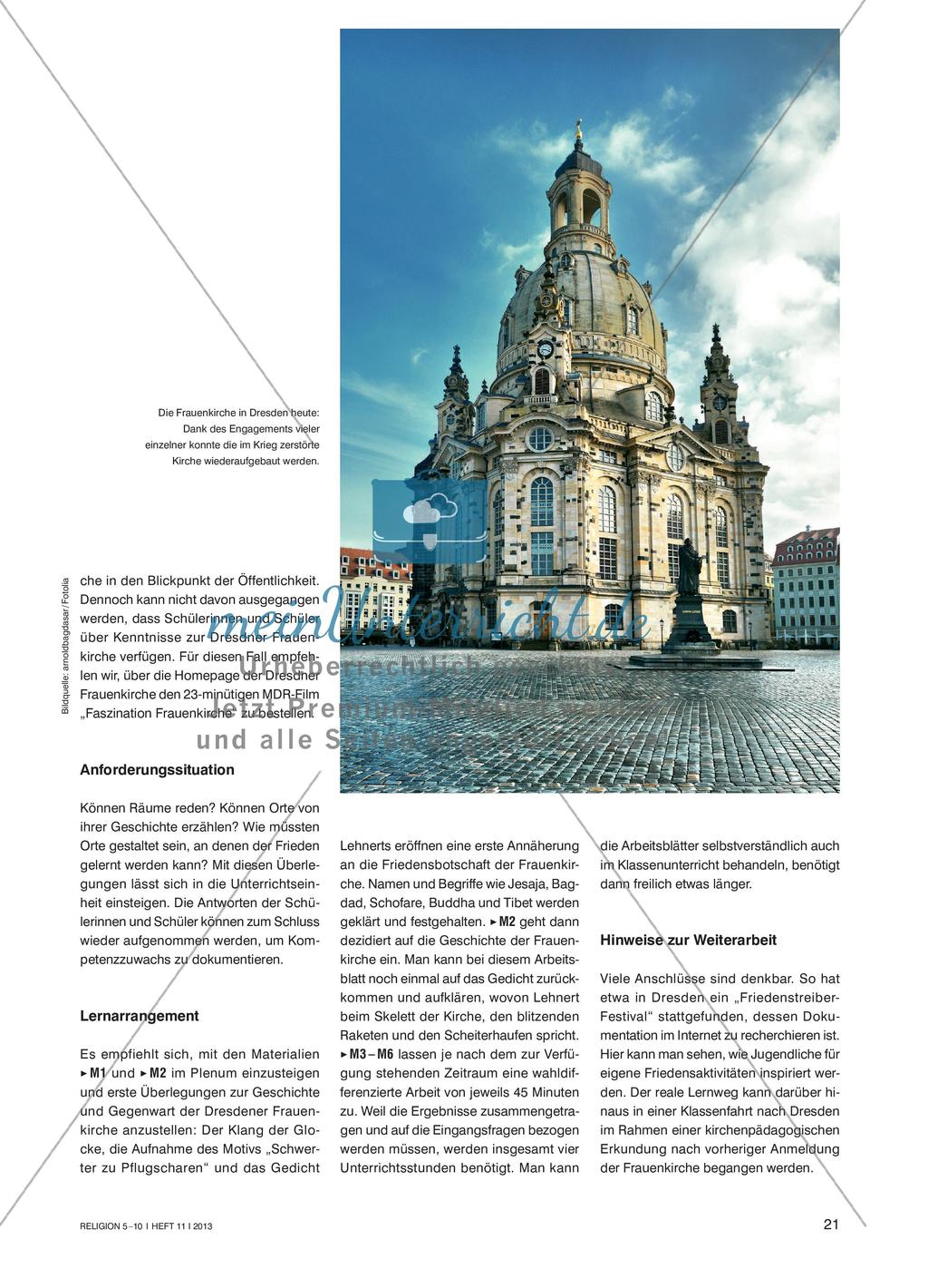 Lernort des Friedens: Die Dresdner Frauenkirche zwischen Zerstörung und Wiederaufbau Preview 2