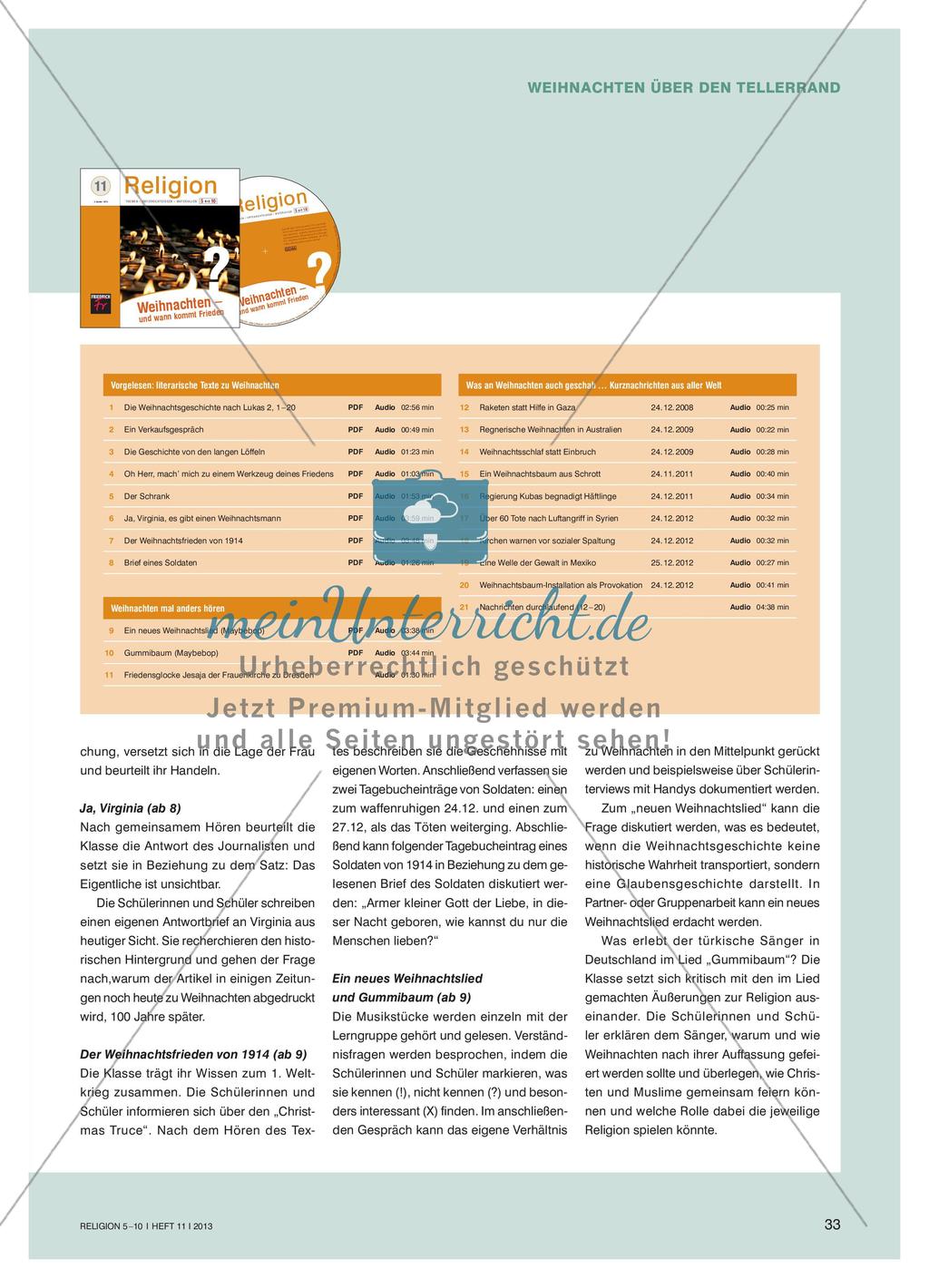Impulse für den Umgang mit der CD im Materialpaket Preview 2