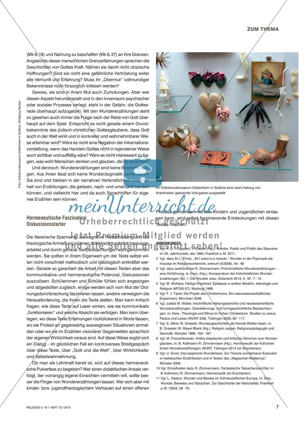 Faszination: Wundererzählungen - Von exegetischen Zähmungsversuchen und dem didaktischen Potenzial der Texte Preview 4