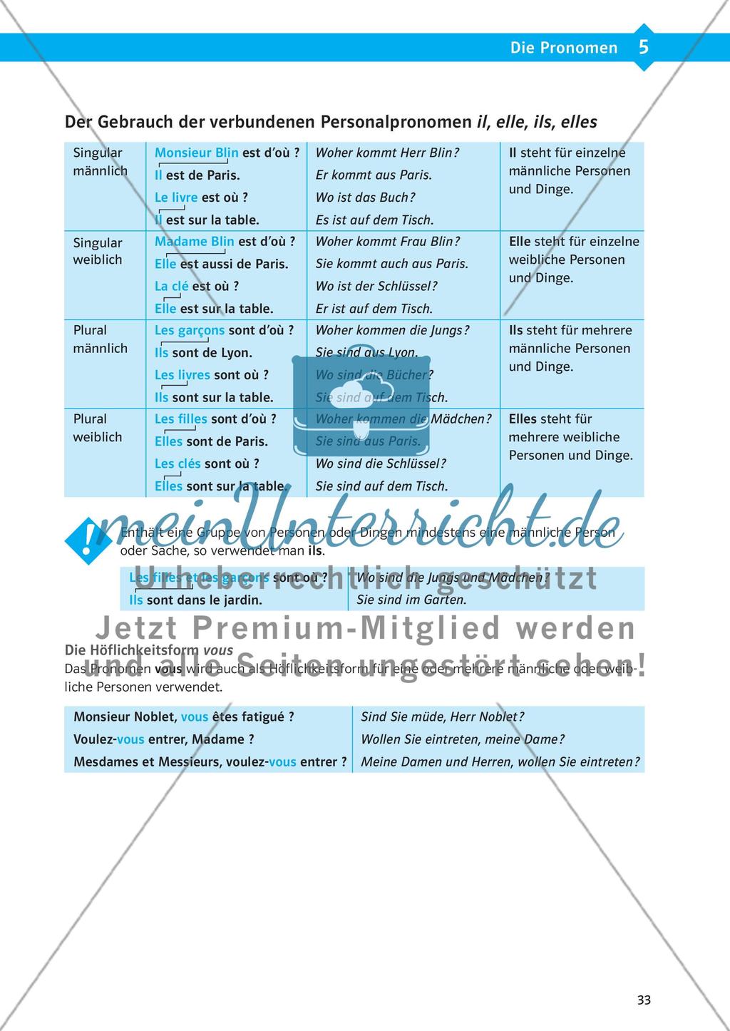 Die Pronomen Preview 2
