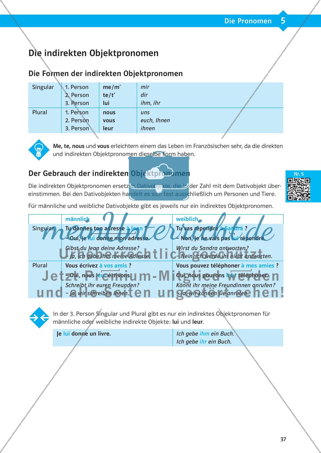 Die Pronomen Preview 6