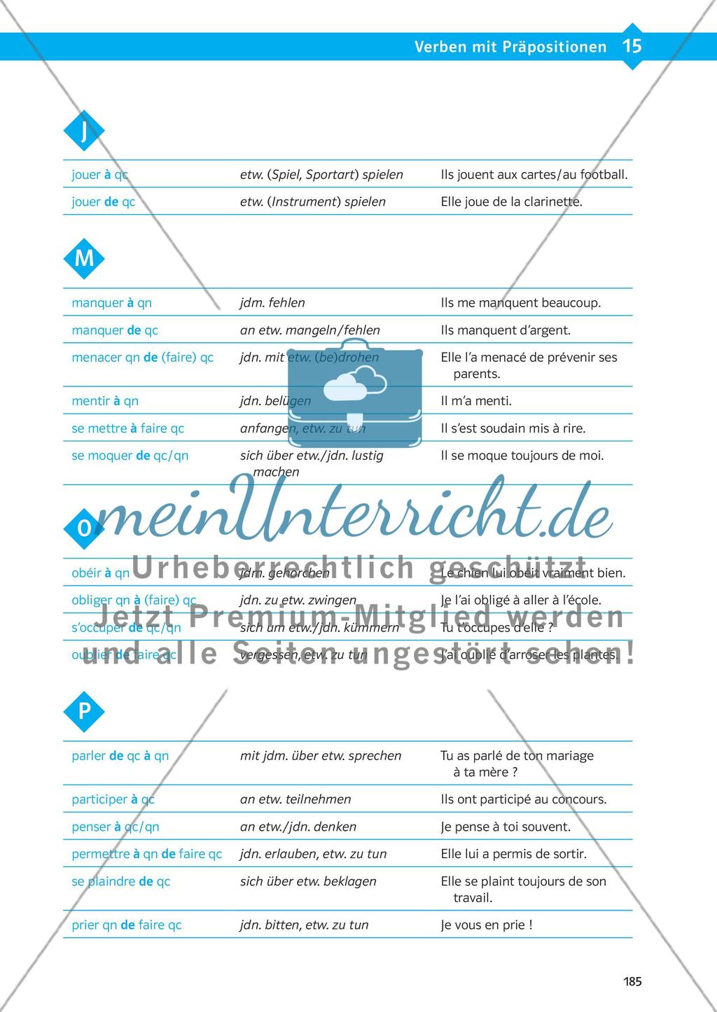 Verben mit Präpositionen Preview 4