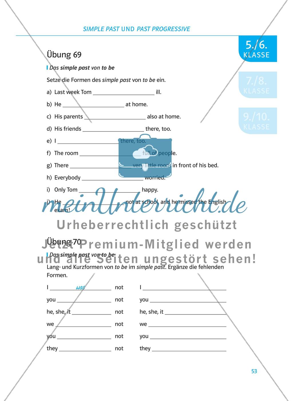 Simple past und past progressive Preview 1