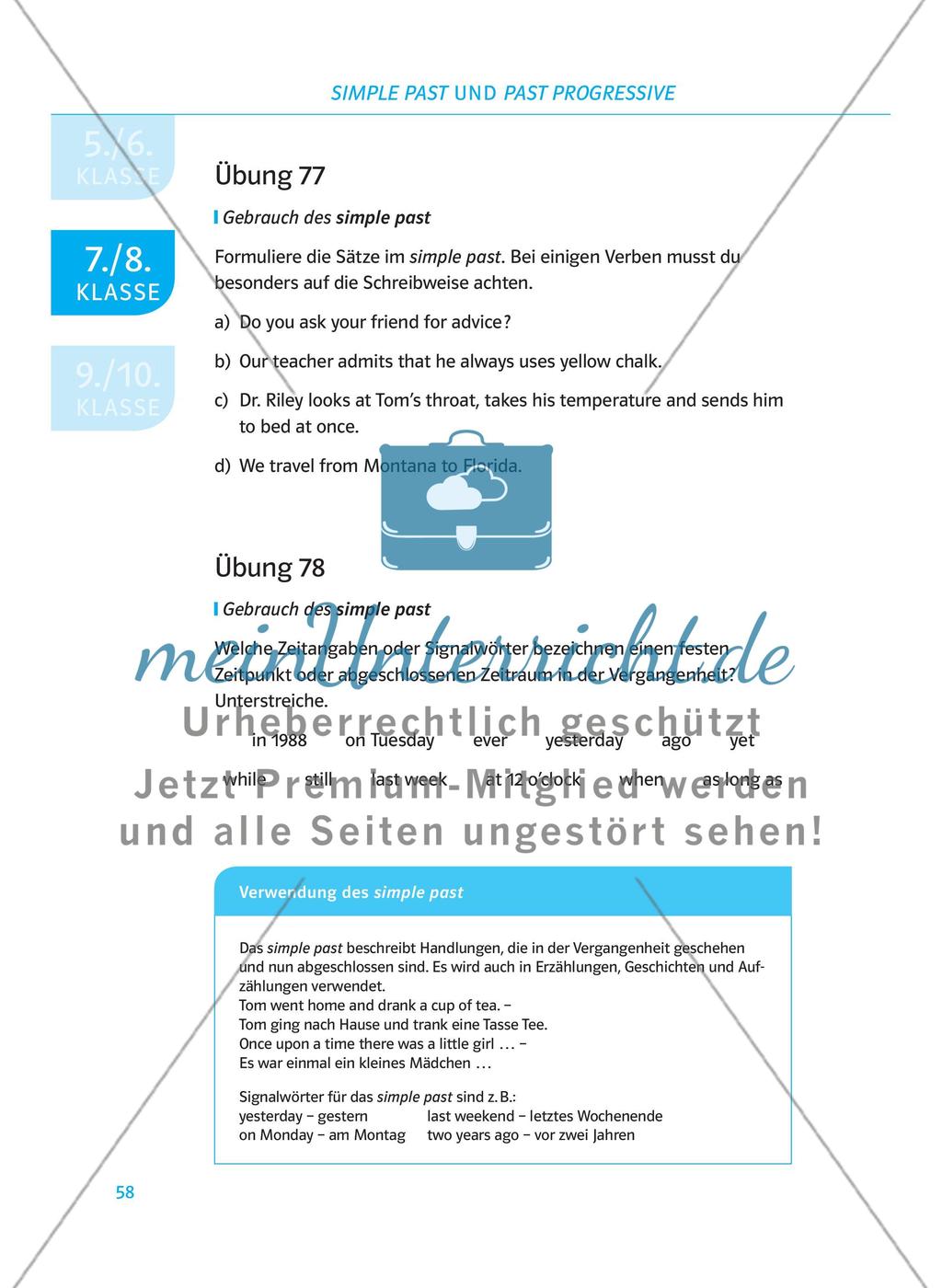 Simple past und past progressive Preview 6