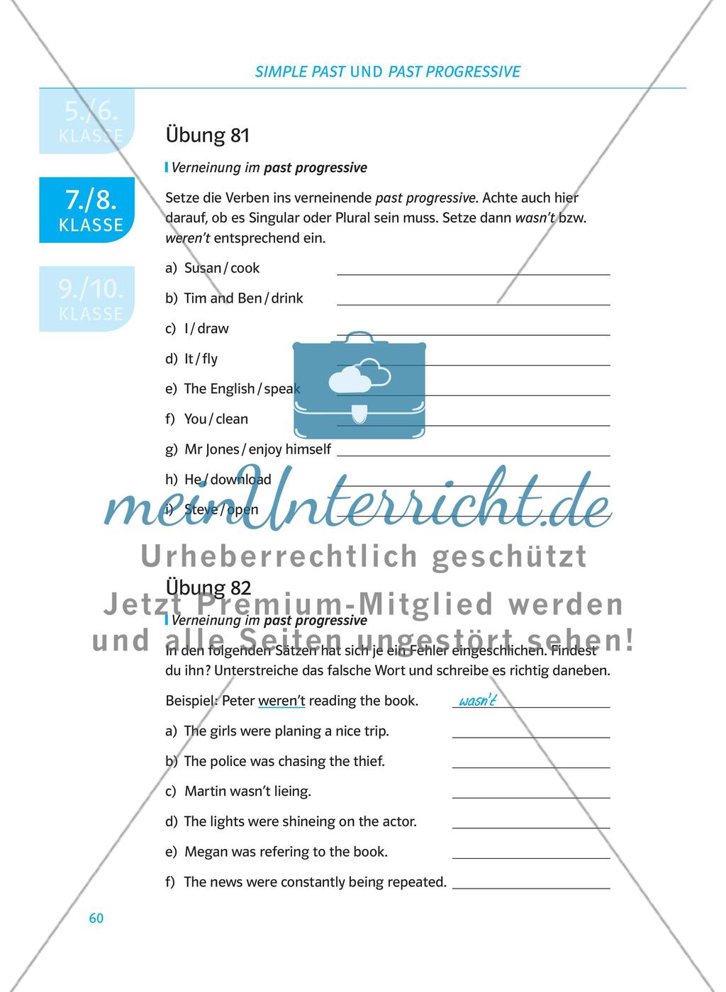 Simple past und past progressive Preview 8