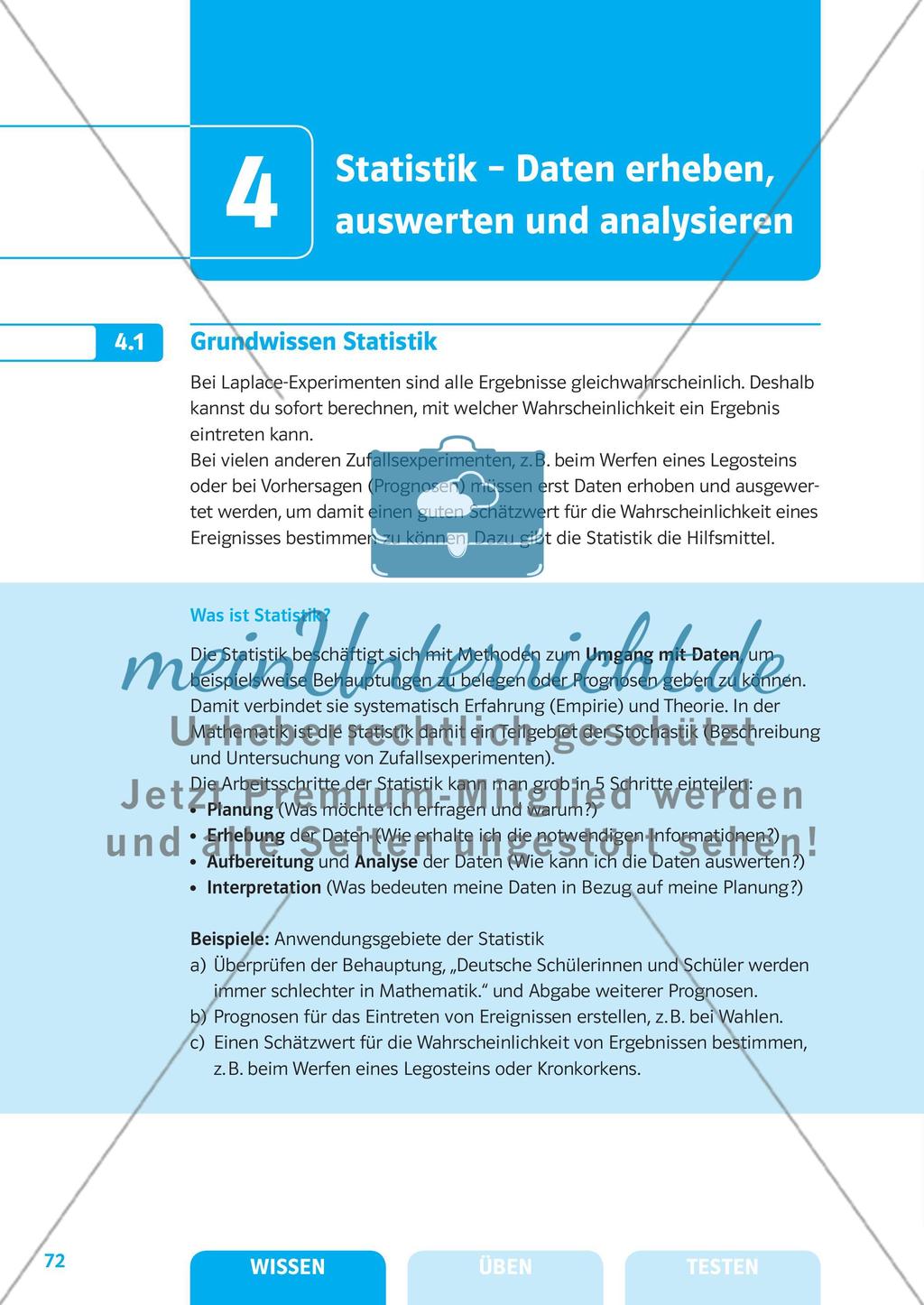 Statistik – Daten erheben, auswerten und analysieren Preview 1