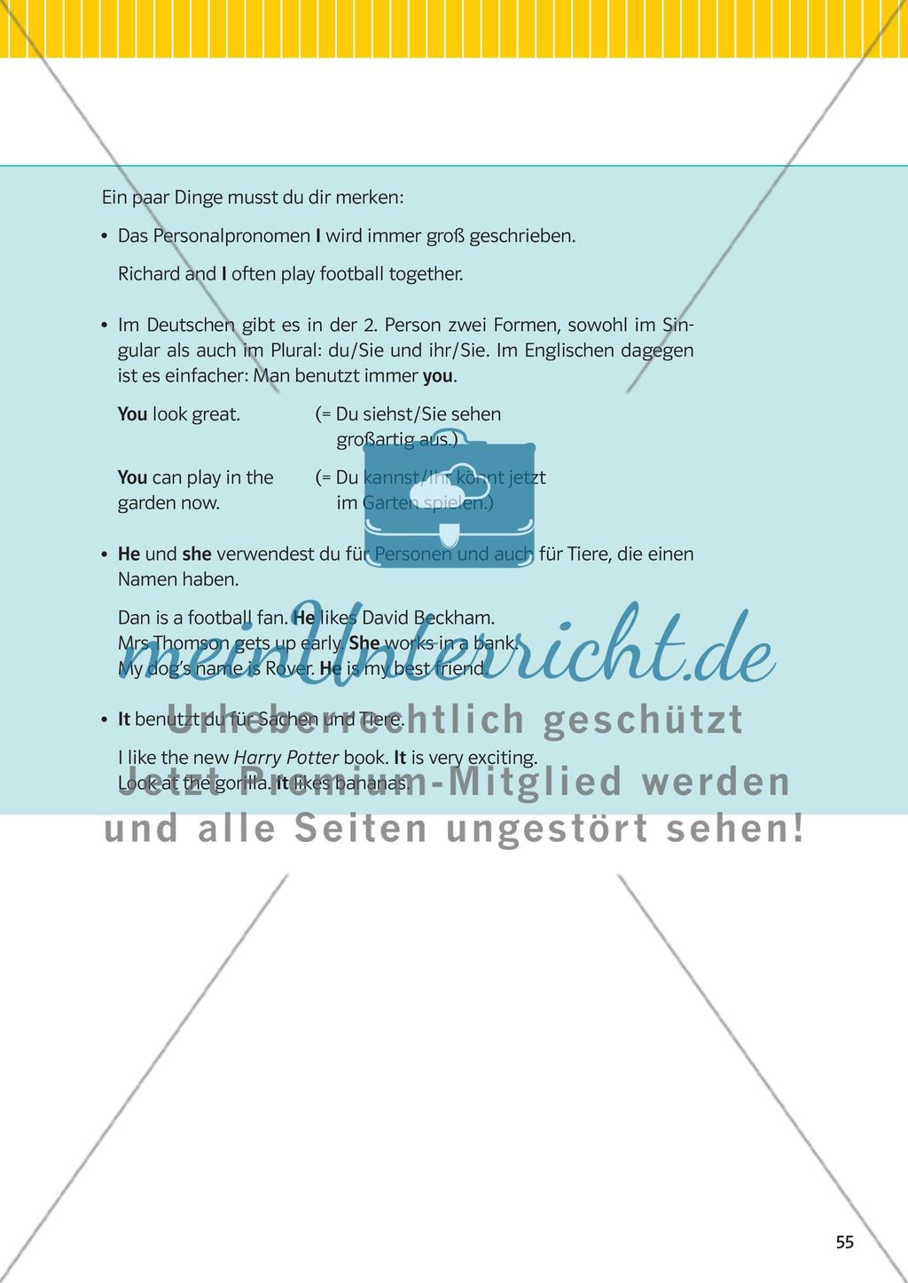 Nomen, Pronomen und Begleiter Preview 2