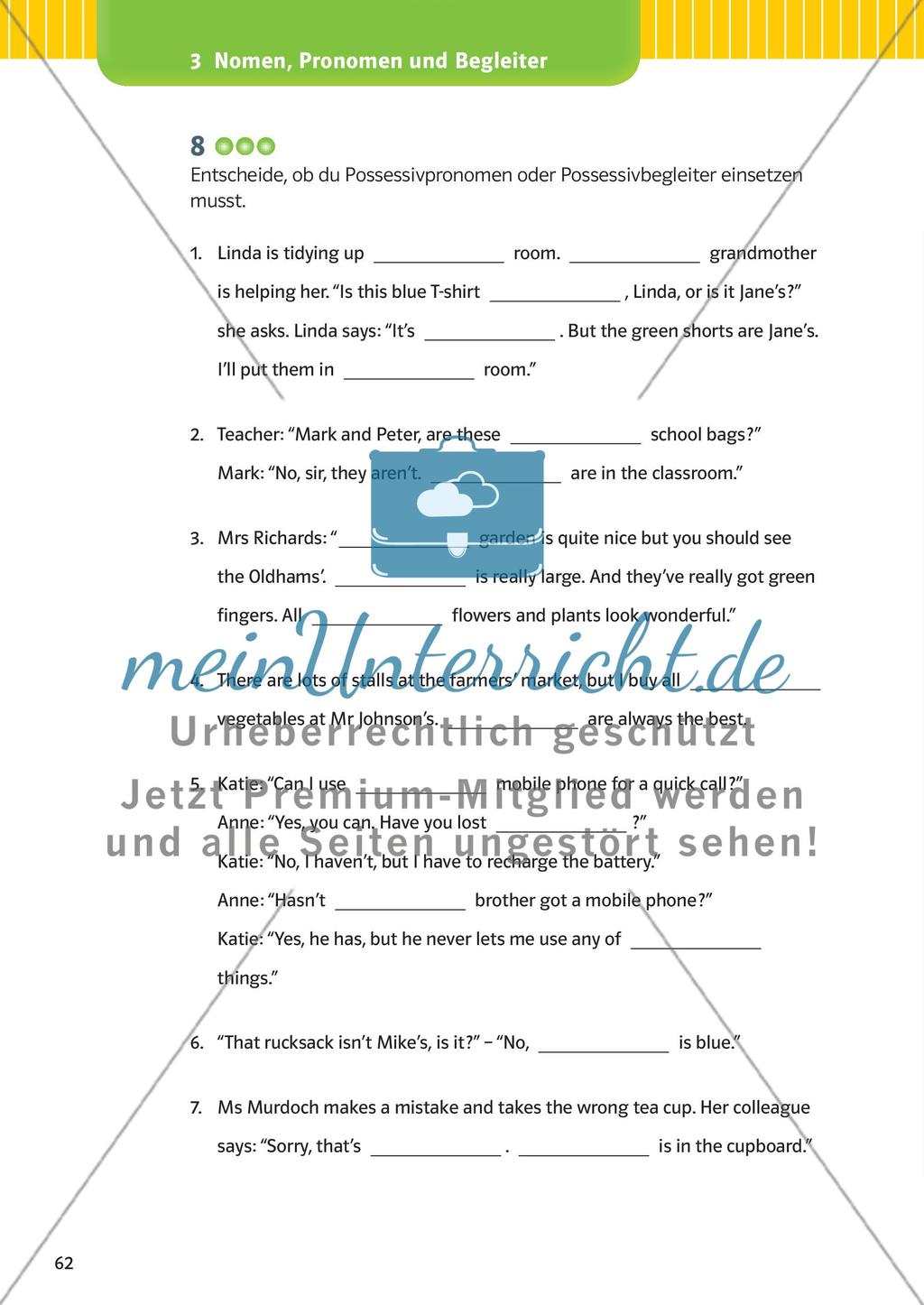 Nomen, Pronomen und Begleiter Preview 9