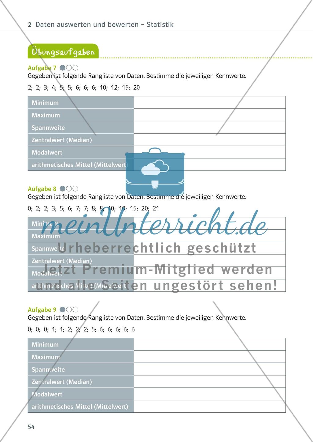 Daten auswerten und bewerten — Statistik Preview 11