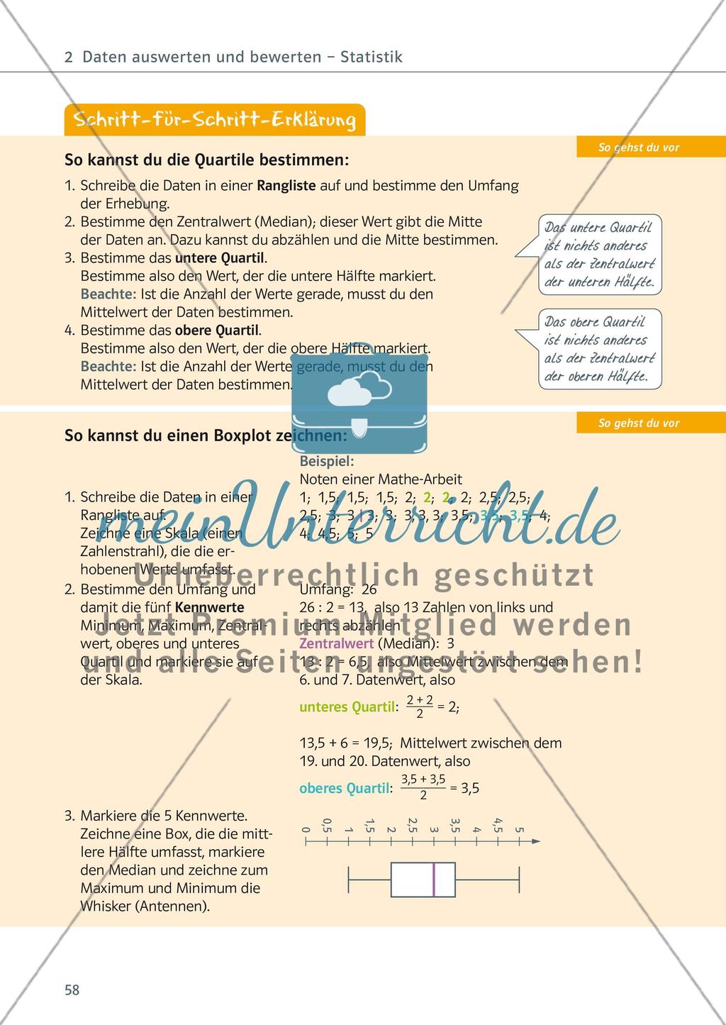 Daten auswerten und bewerten — Statistik Preview 15