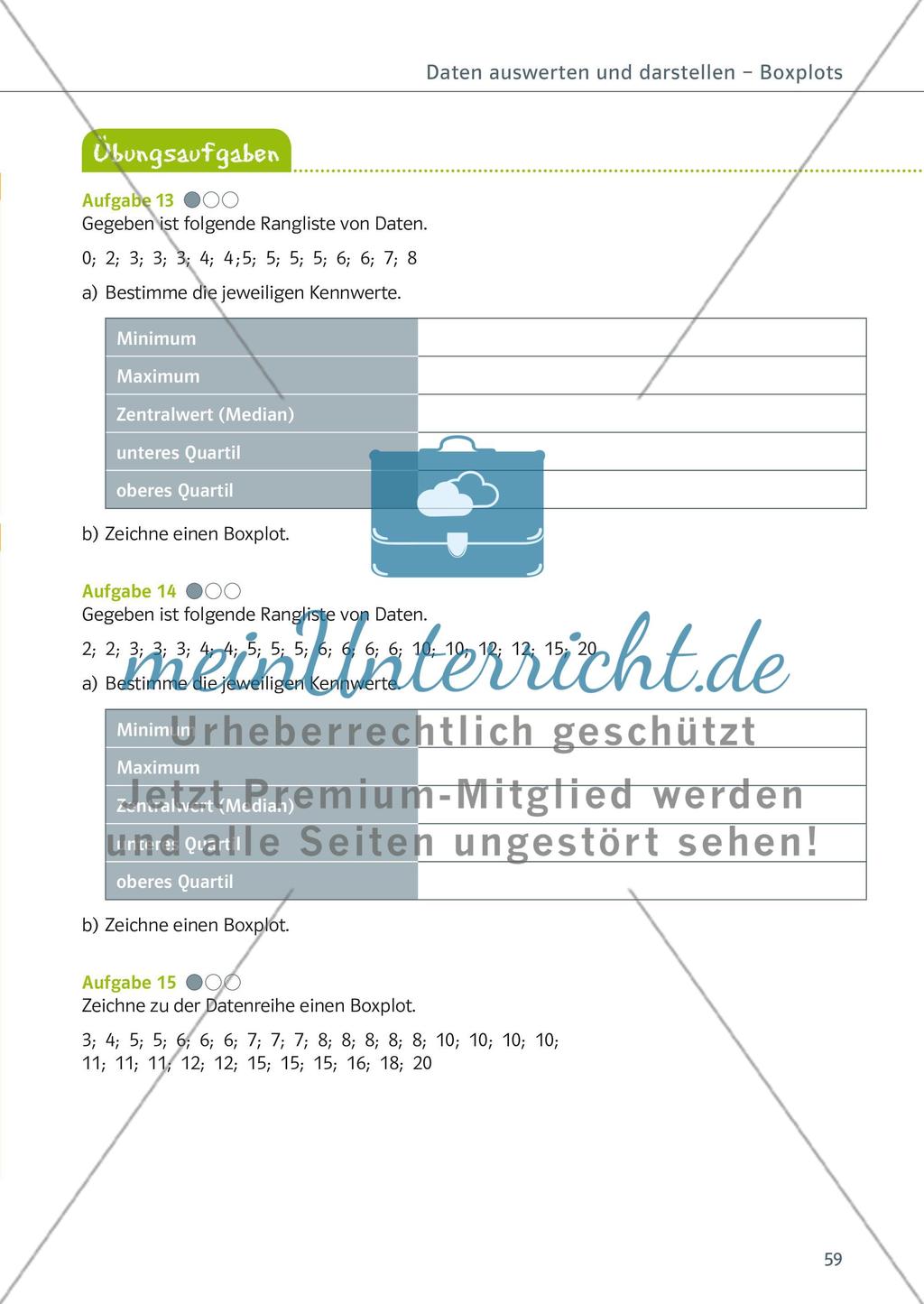 Daten auswerten und bewerten — Statistik Preview 16