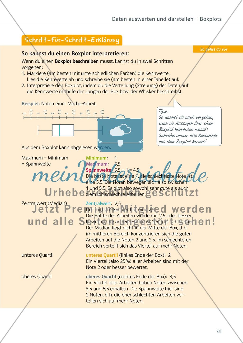 Daten auswerten und bewerten — Statistik Preview 18