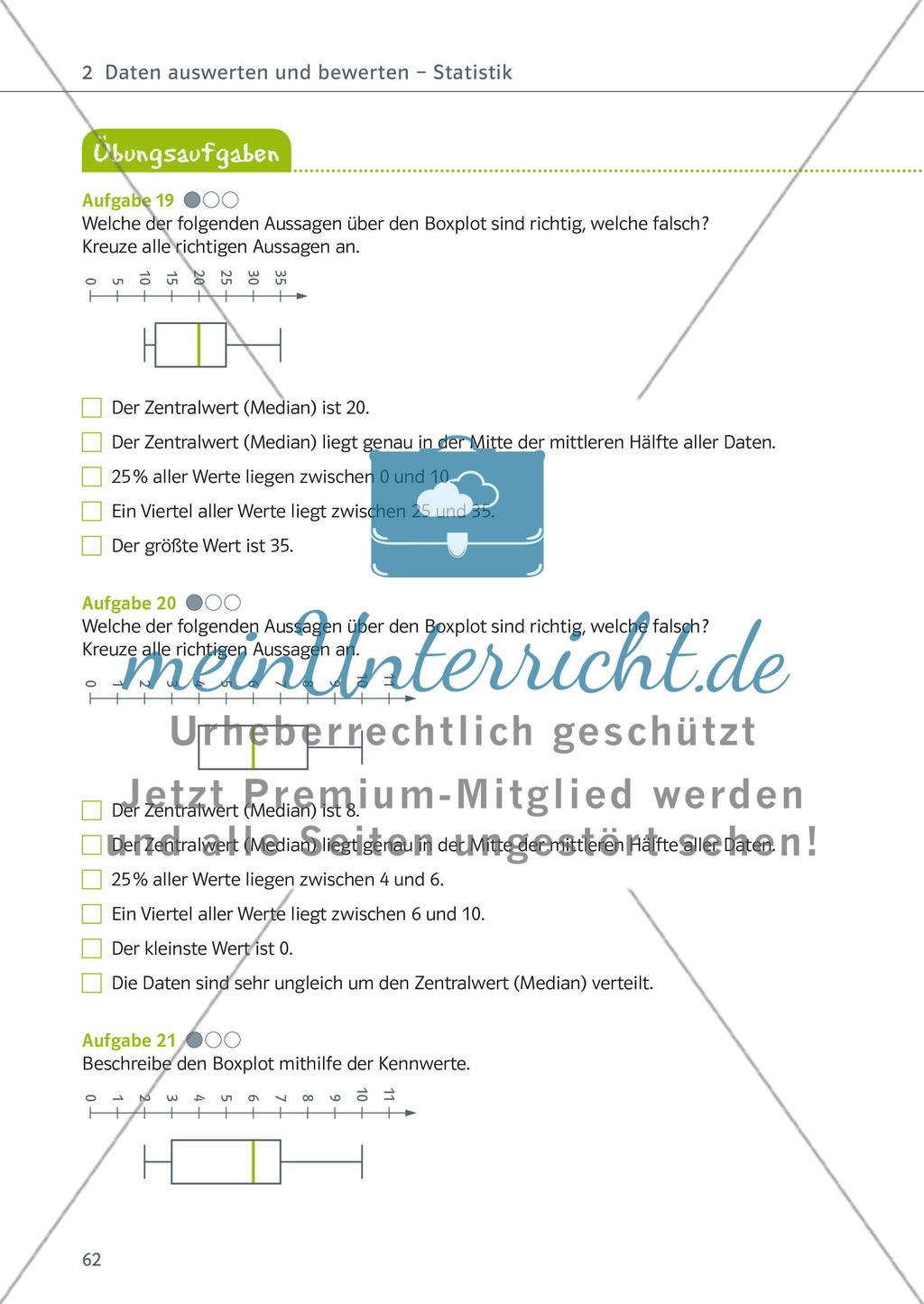 Daten auswerten und bewerten — Statistik Preview 19