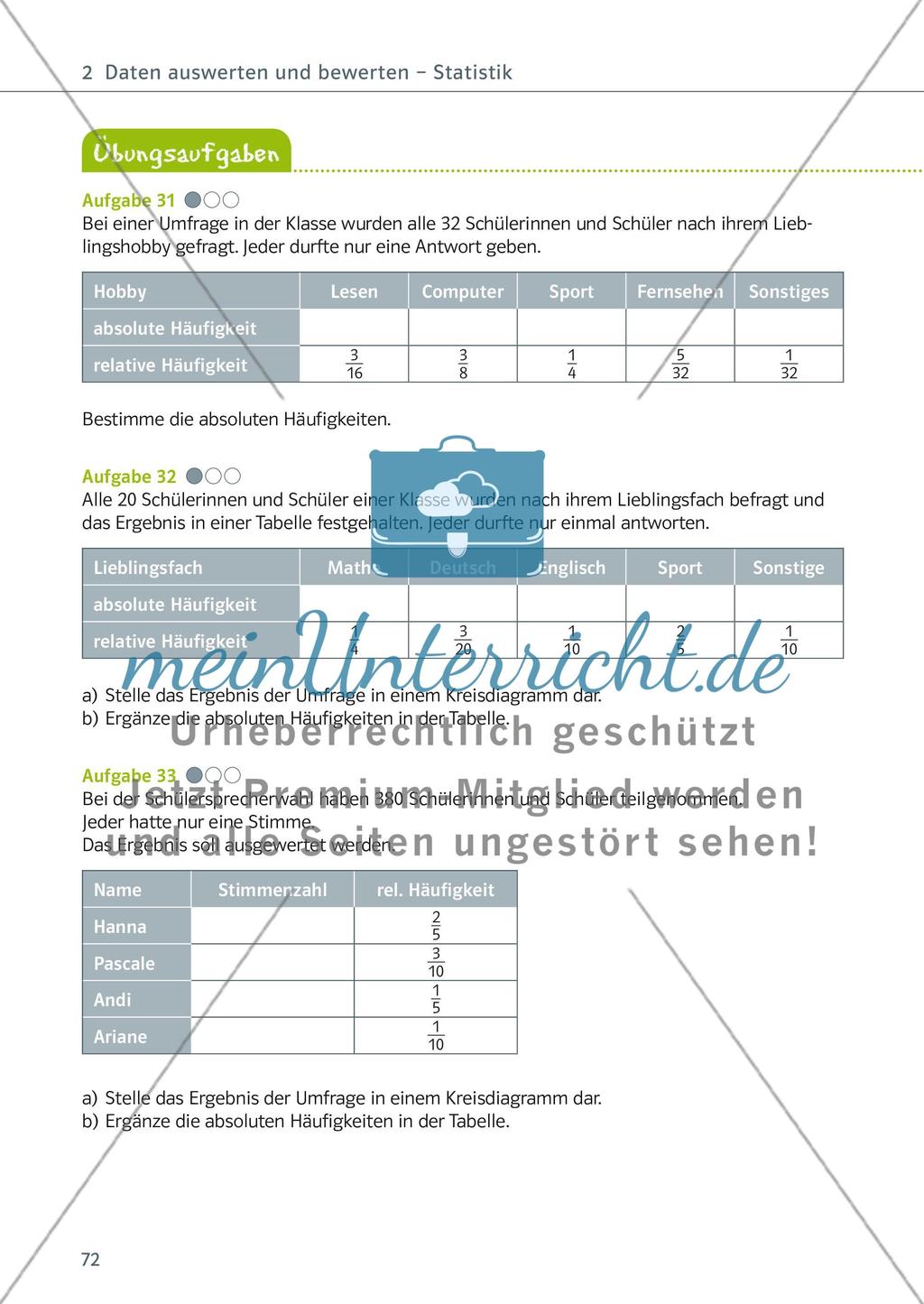 Daten auswerten und bewerten — Statistik Preview 29