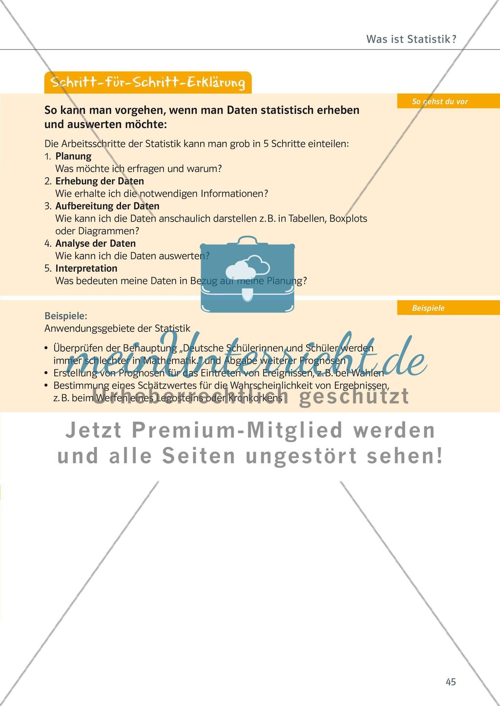 Daten auswerten und bewerten — Statistik Preview 2