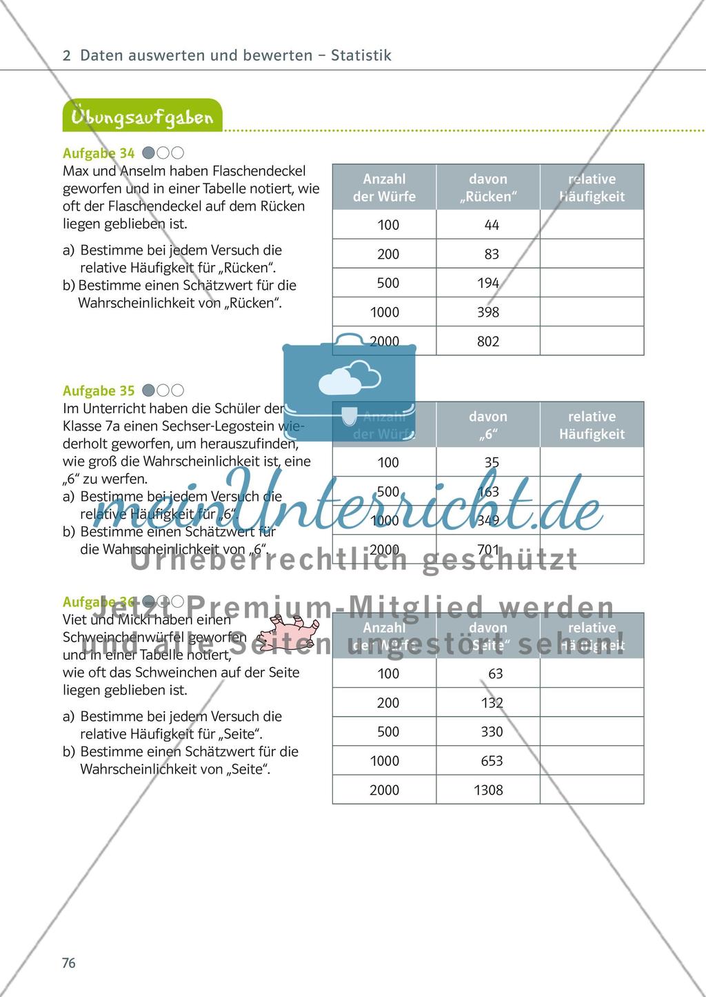 Daten auswerten und bewerten — Statistik Preview 33