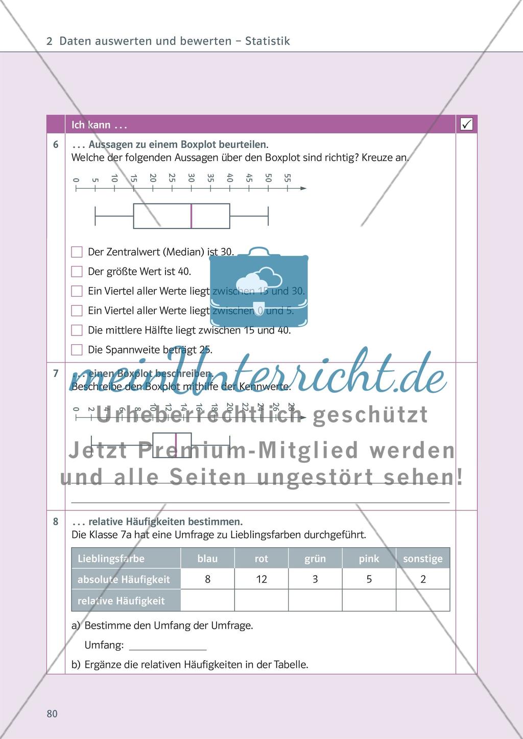 Daten auswerten und bewerten — Statistik Preview 37
