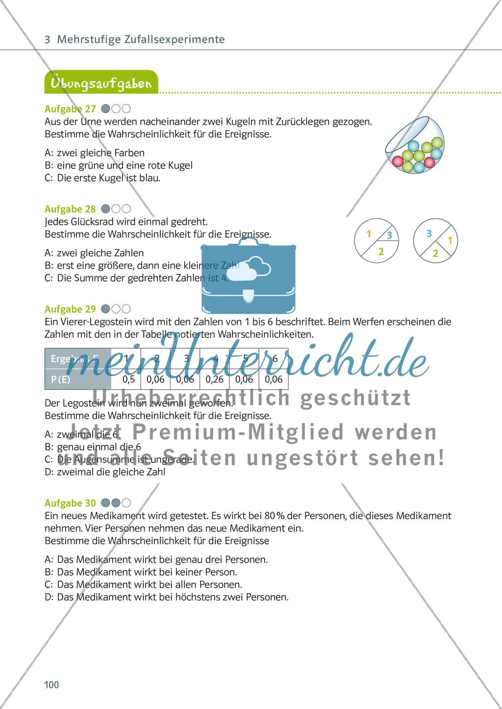 Mehrstufige Zufallsexperimente - meinUnterricht