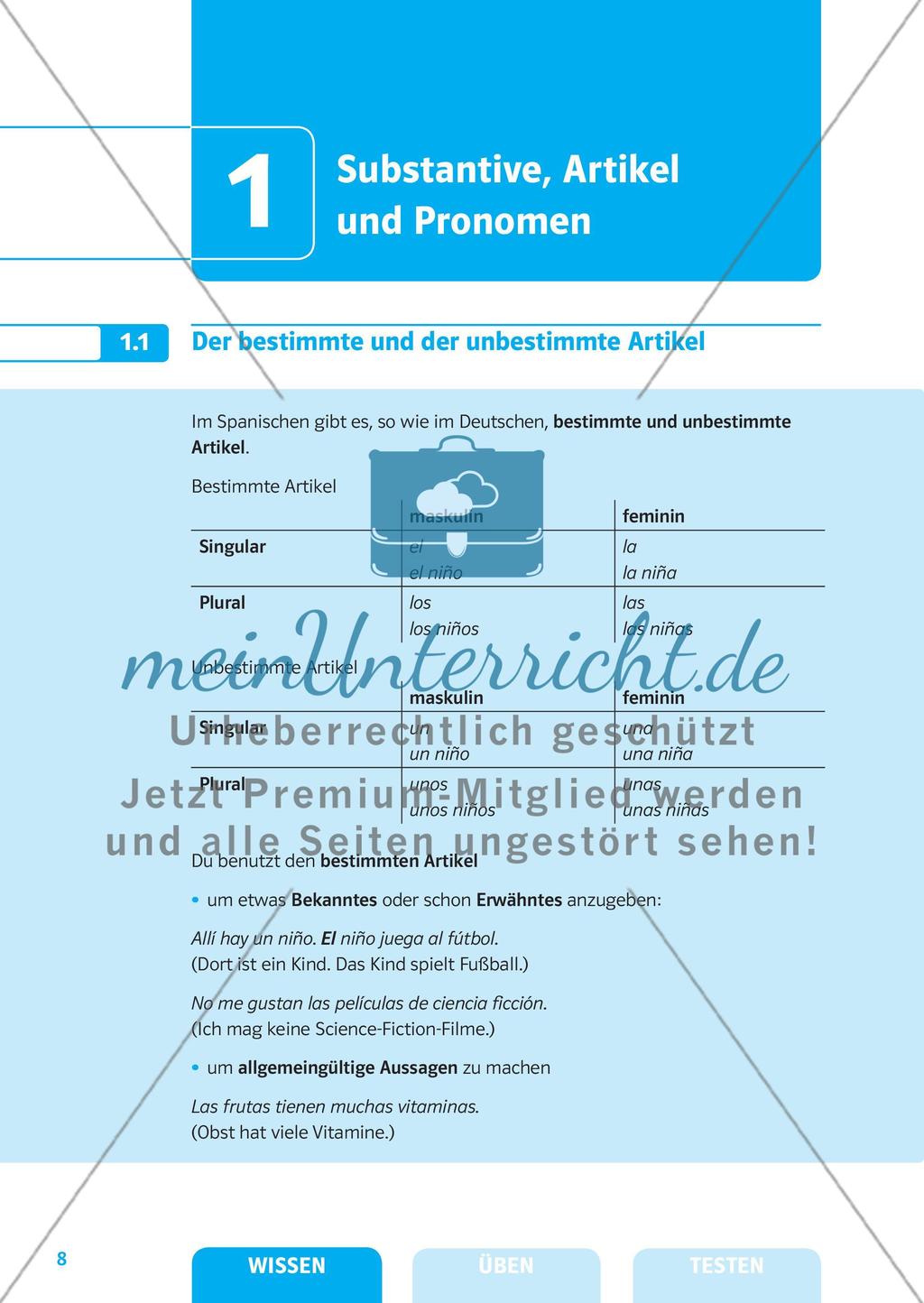 Substantive, Artikel und Pronomen Preview 1