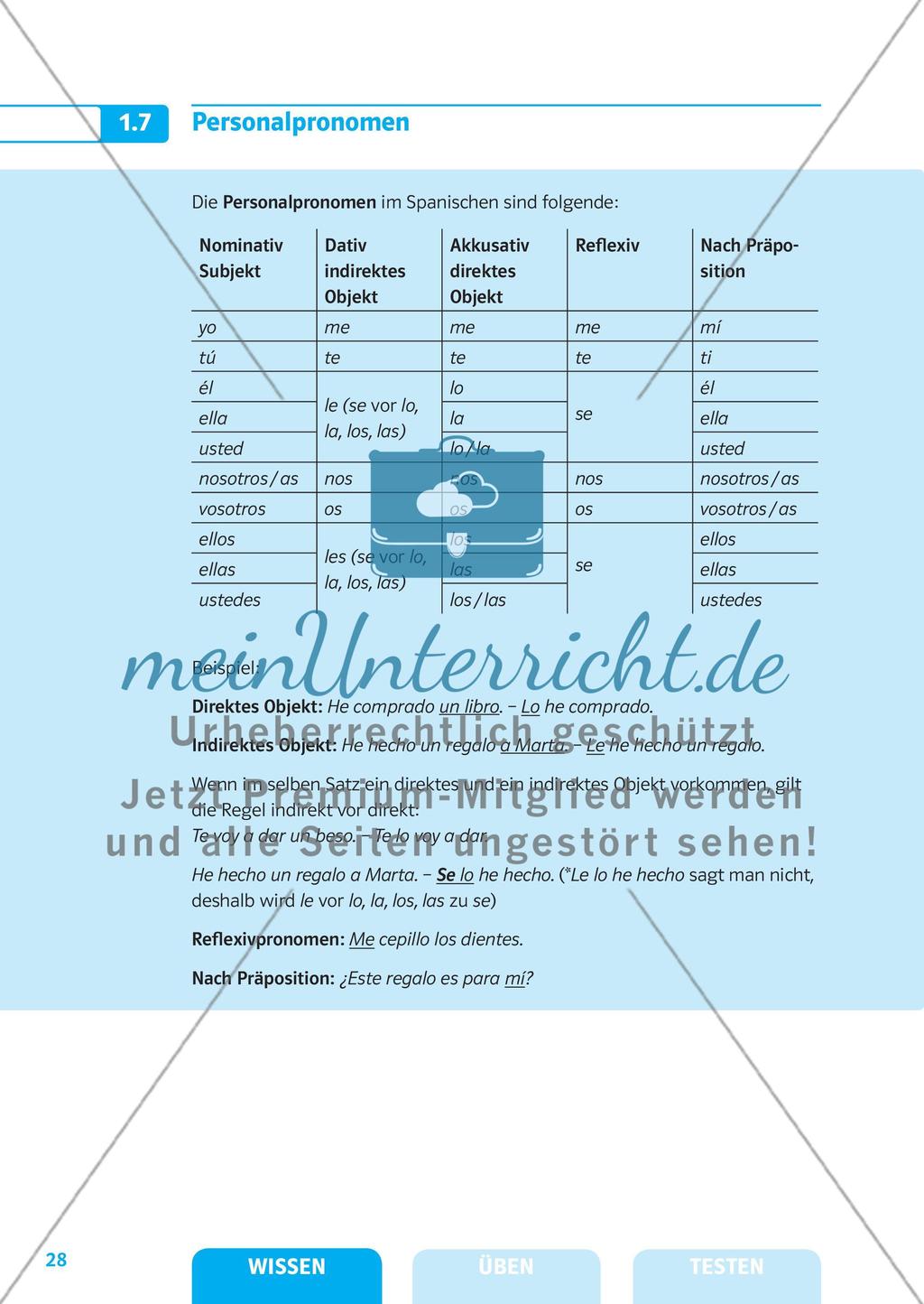 Substantive, Artikel und Pronomen Preview 21