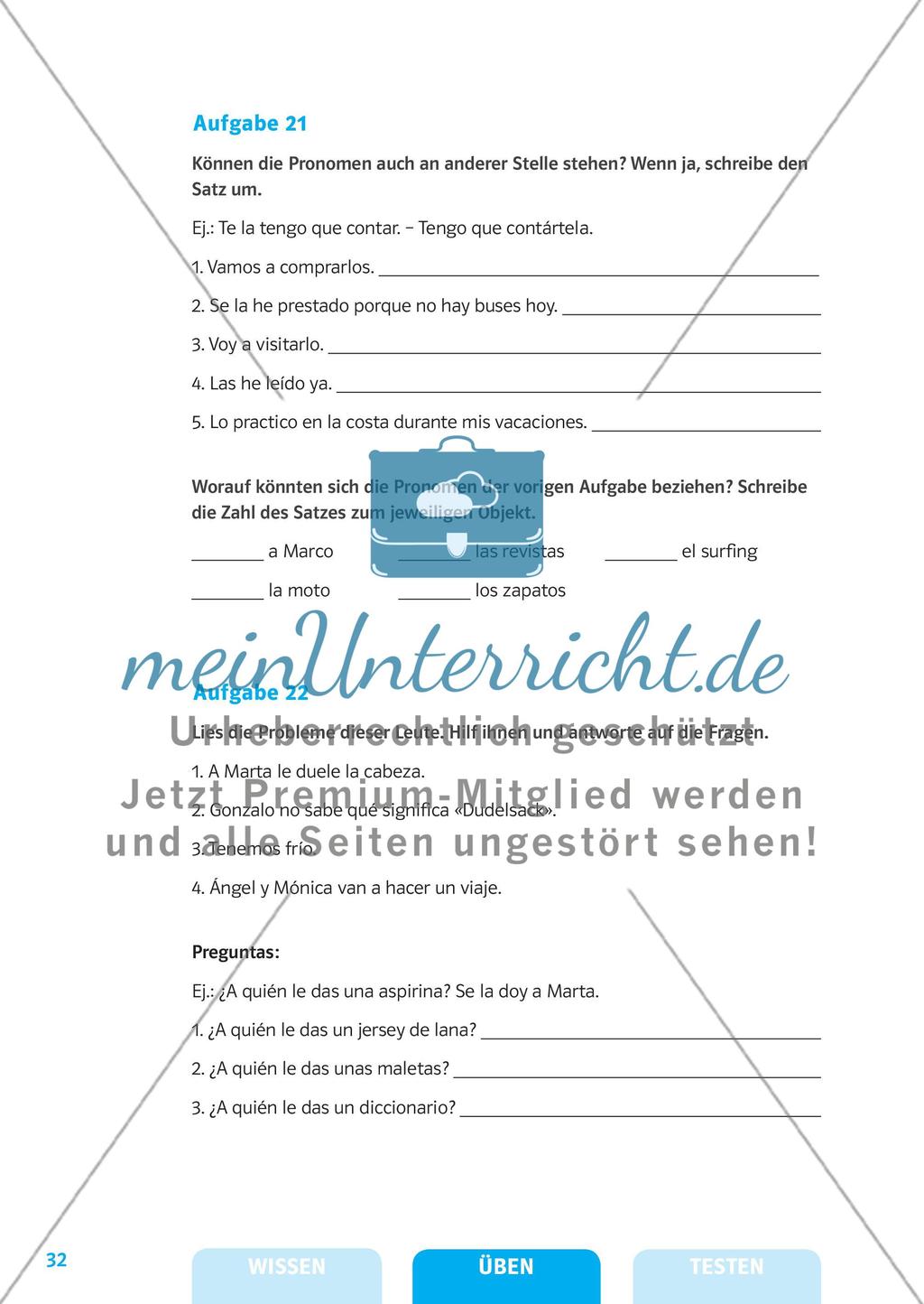 Substantive, Artikel und Pronomen Preview 25