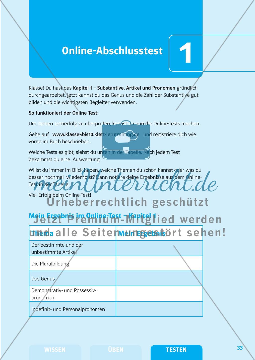 Substantive, Artikel und Pronomen Preview 26