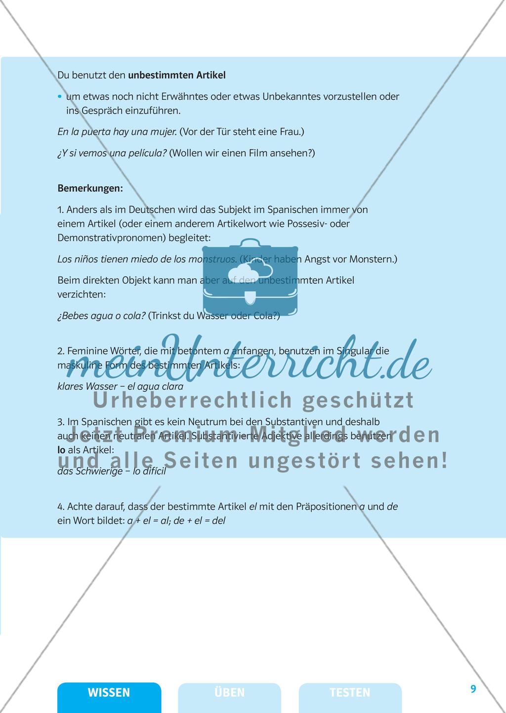 Substantive, Artikel und Pronomen Preview 2