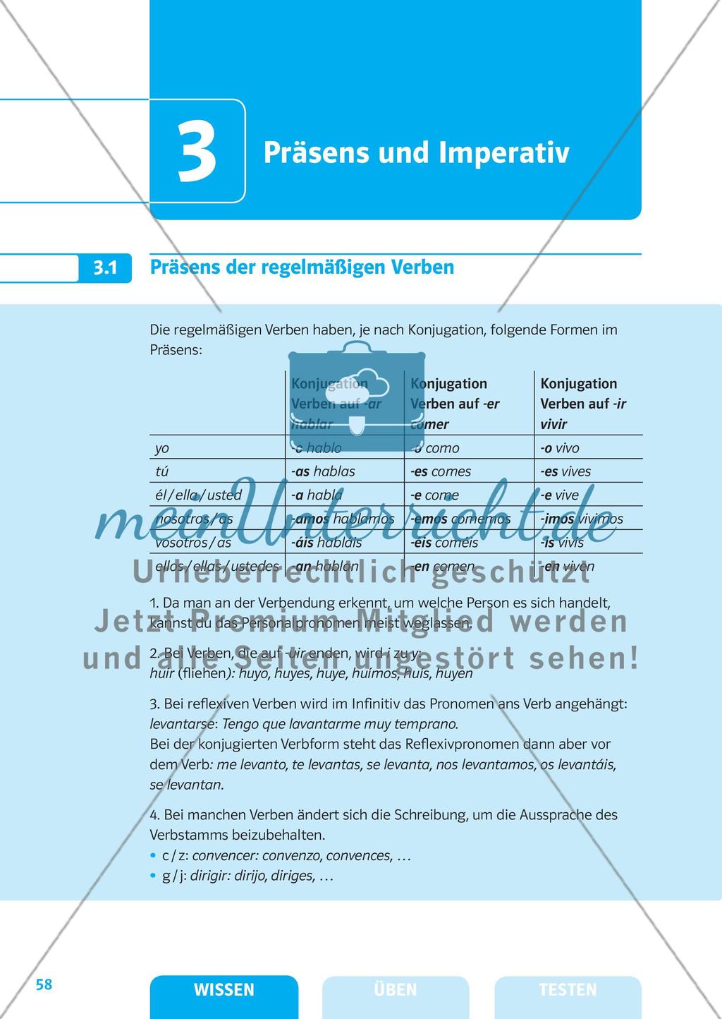 Präsens und Imperativ Preview 1