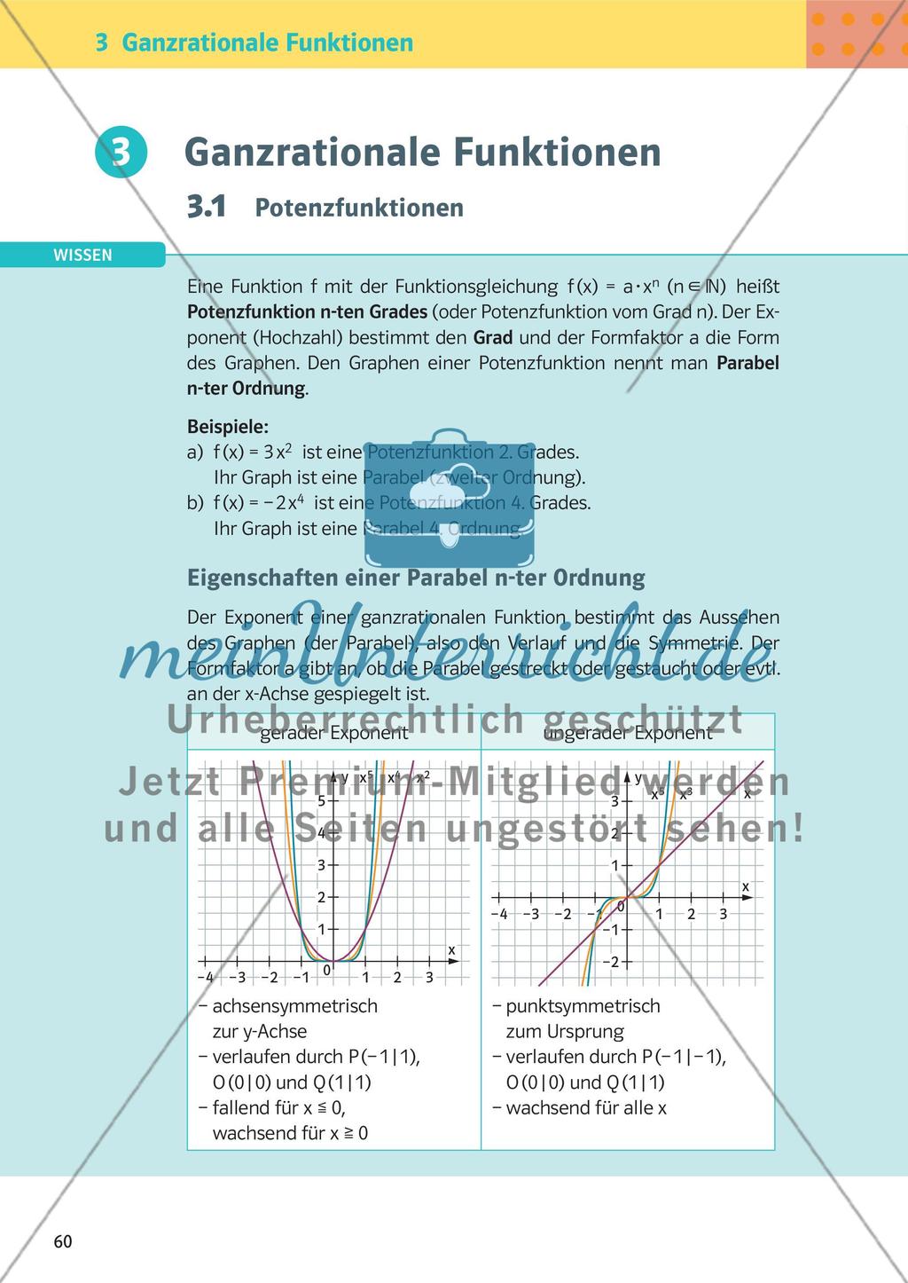 Ganzrationale Funktionen Preview 1