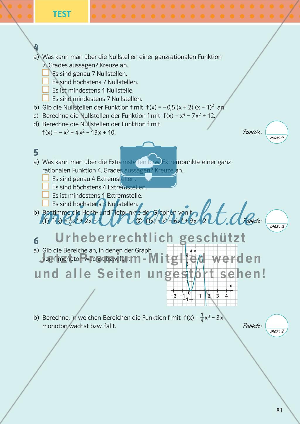 Ganzrationale Funktionen Preview 22