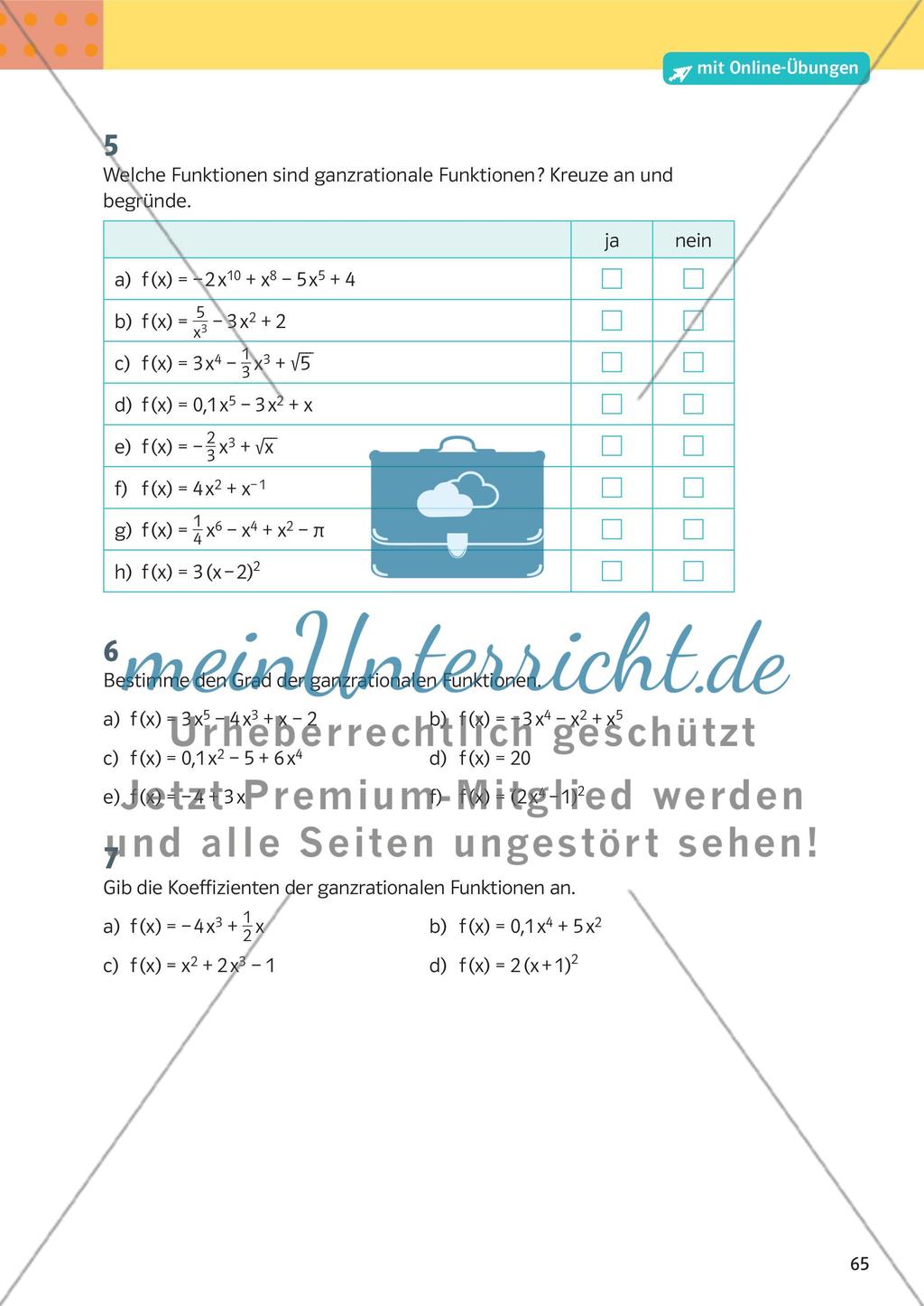 Ganzrationale Funktionen Preview 6