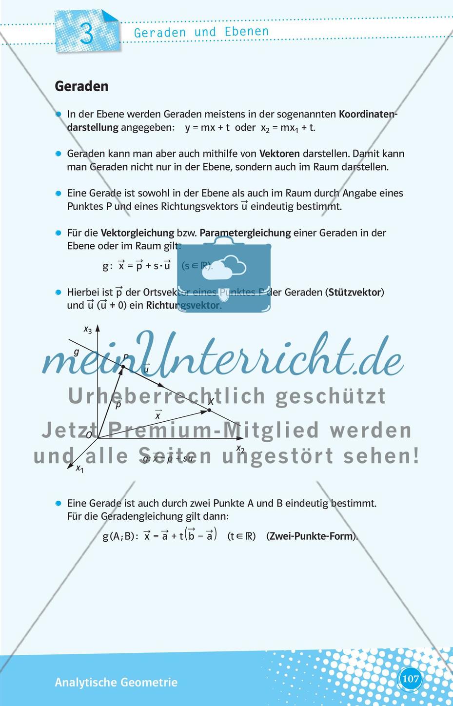 Geraden und Ebenen Preview 1