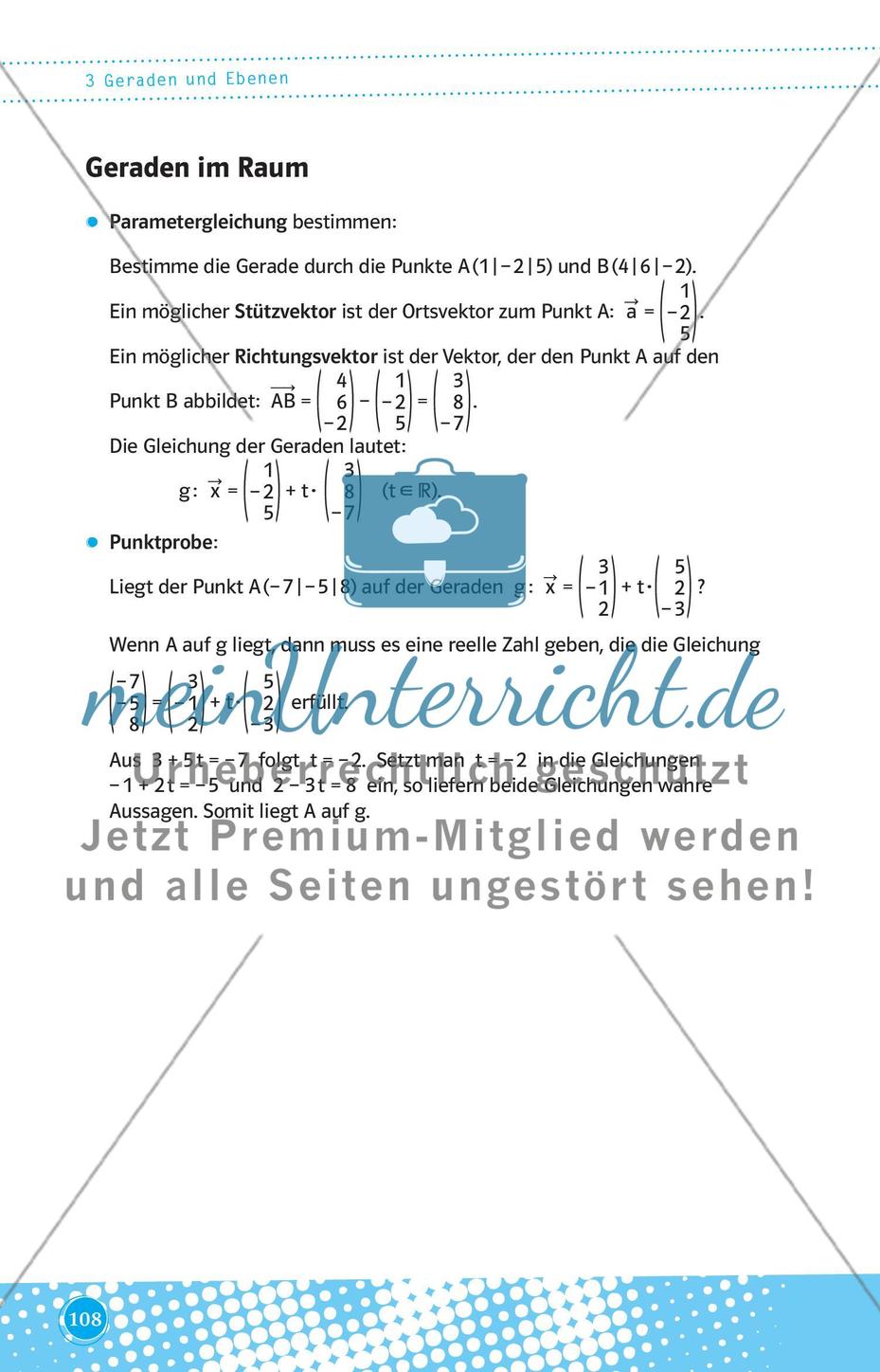 Geraden und Ebenen Preview 2
