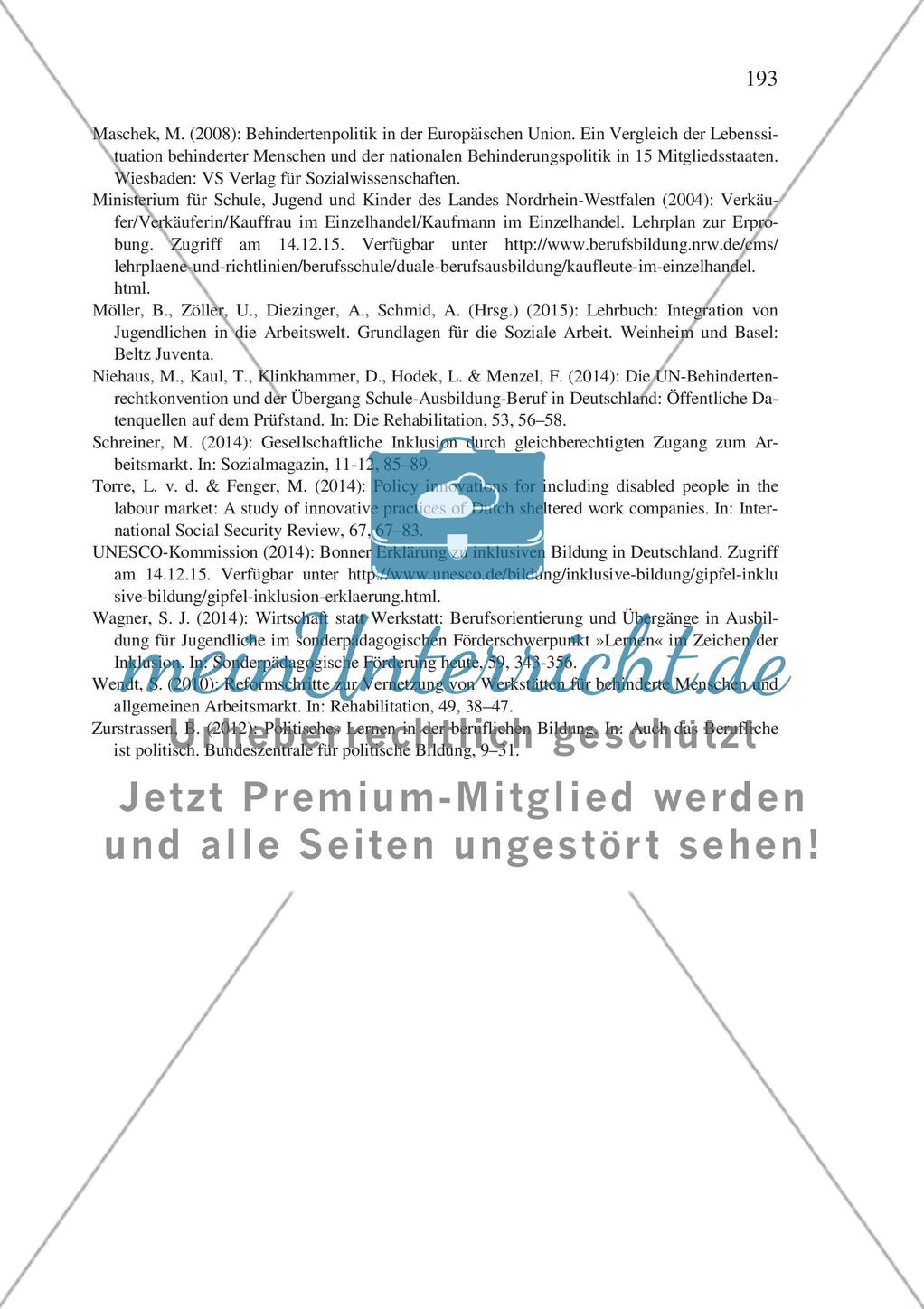 Inklusiver Fachunterricht in der beruflichen Bildung – am Beispiel des gesellschaftswissenschaftlichen Unterrichts Preview 16