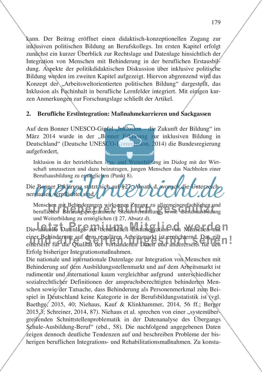 Inklusiver Fachunterricht in der beruflichen Bildung – am Beispiel des gesellschaftswissenschaftlichen Unterrichts Preview 2