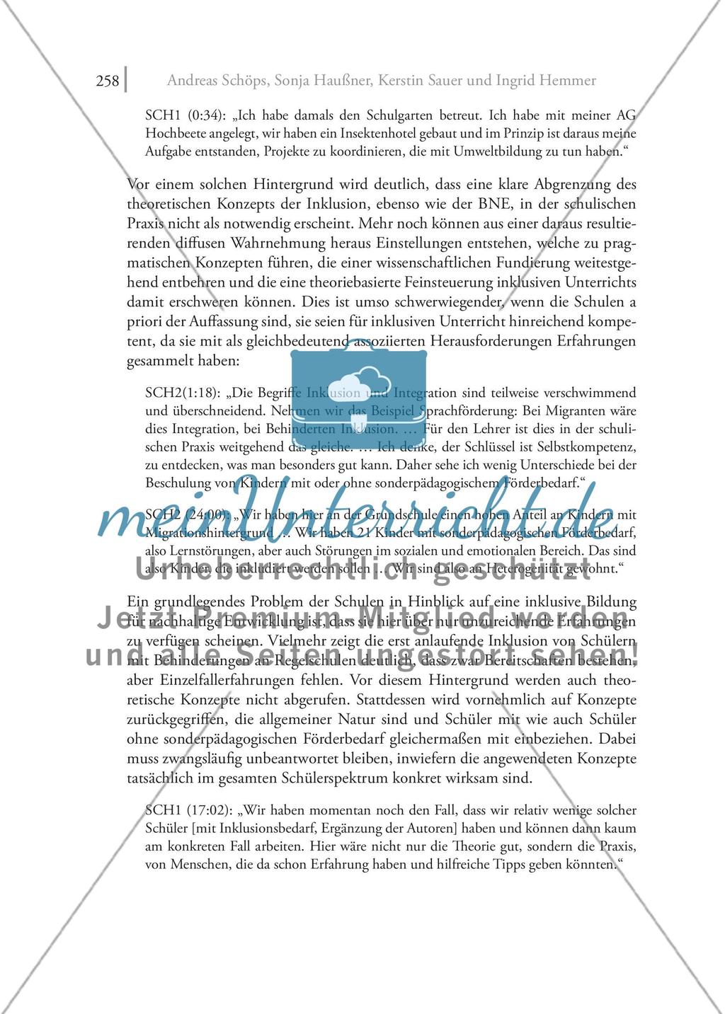 Inklusive Bildungsorte für nachhaltige Entwicklung: Voraussetzungen, Potenziale und Konzepte einer erfolgreichen Implementierung eines erfolgversprechenden Ansatzes an außerschulischen Lernorten Preview 14