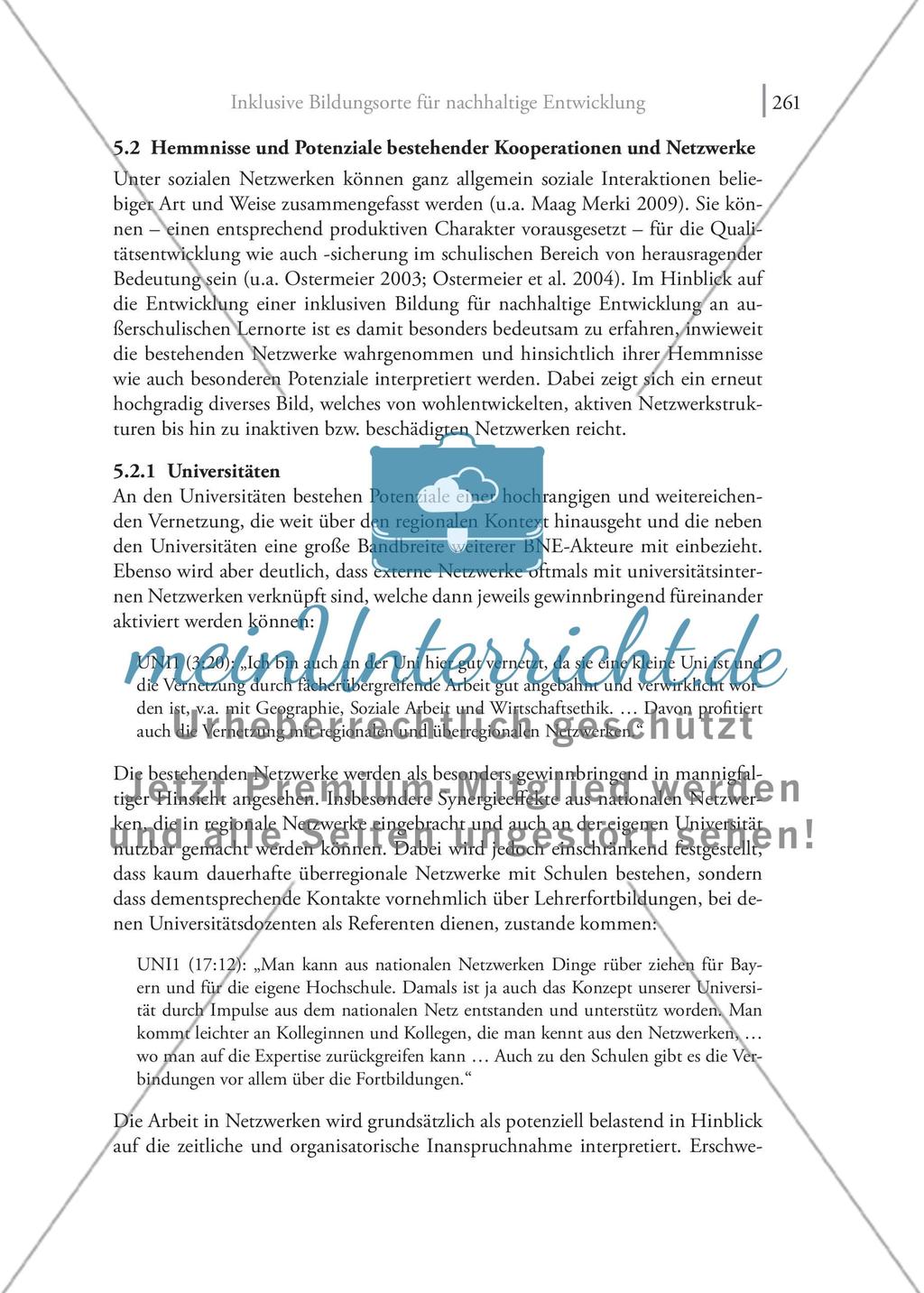 Inklusive Bildungsorte für nachhaltige Entwicklung: Voraussetzungen, Potenziale und Konzepte einer erfolgreichen Implementierung eines erfolgversprechenden Ansatzes an außerschulischen Lernorten Preview 17