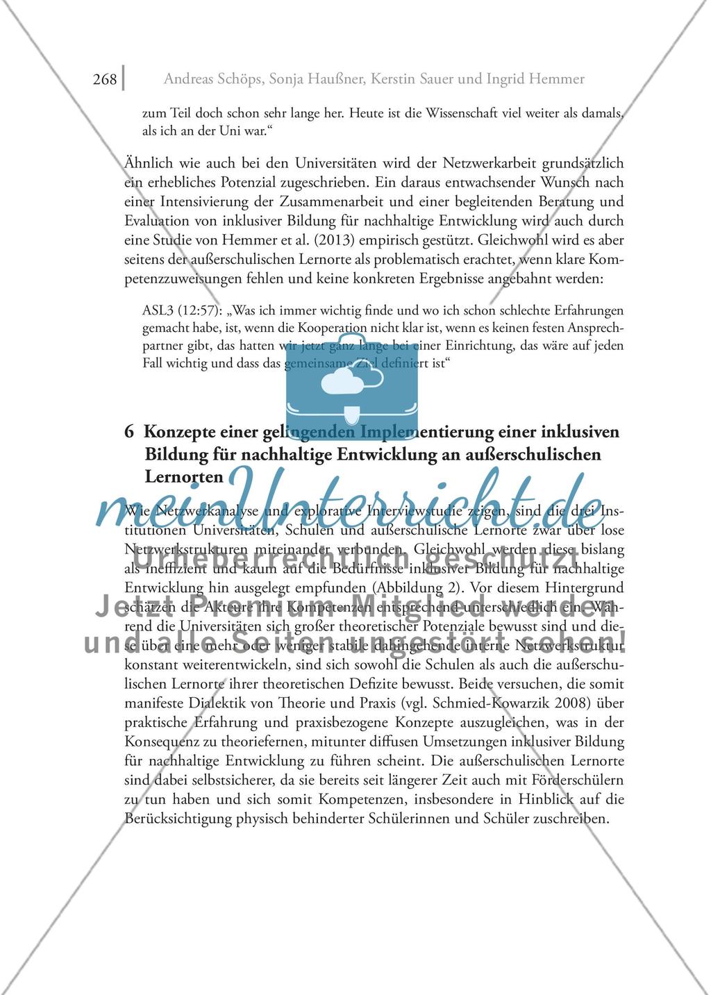 Inklusive Bildungsorte für nachhaltige Entwicklung: Voraussetzungen, Potenziale und Konzepte einer erfolgreichen Implementierung eines erfolgversprechenden Ansatzes an außerschulischen Lernorten Preview 24