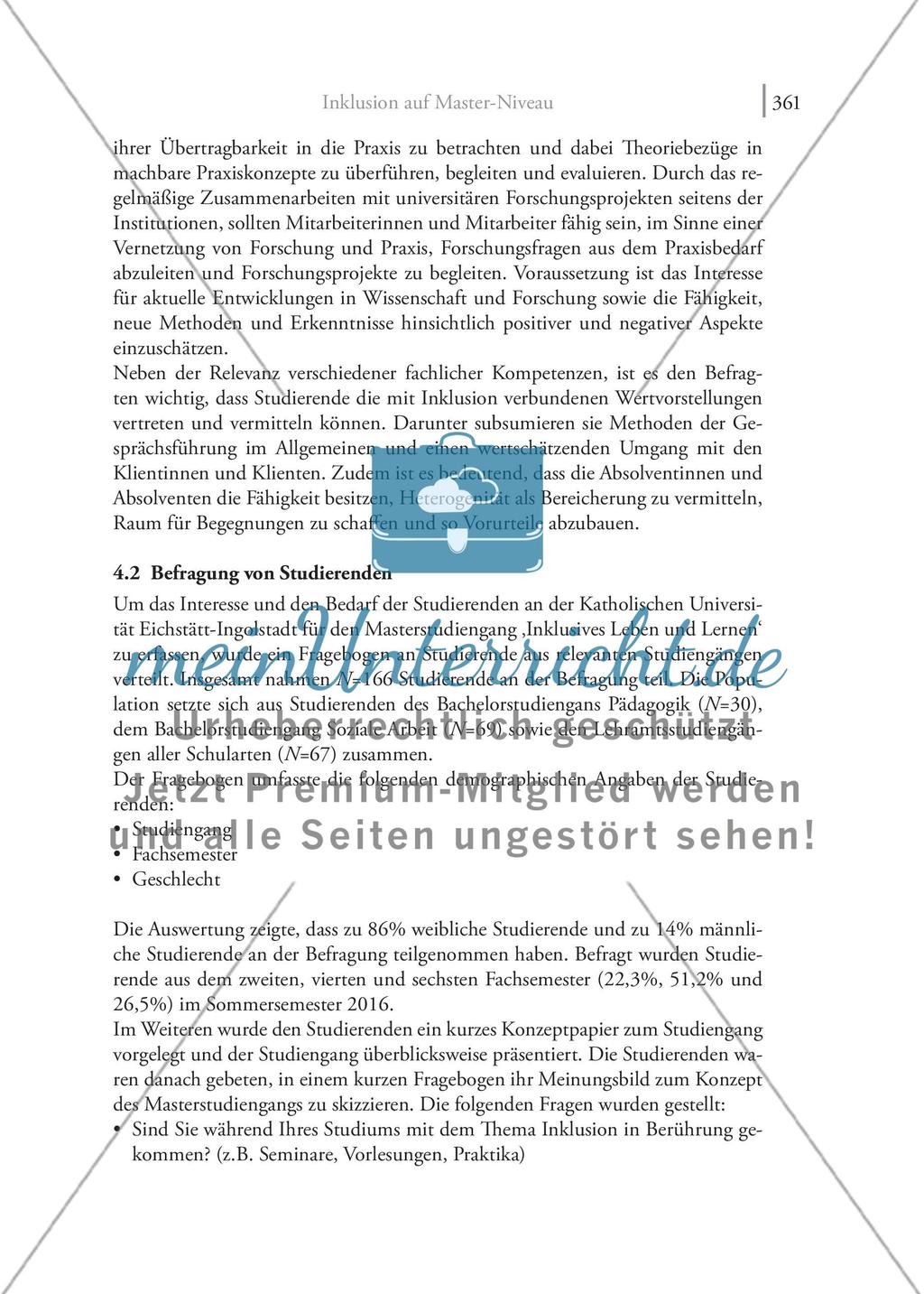 Inklusion auf Master-Niveau Die Konzeption eines kompetenzorientiert ausgerichteten Studiengangs ‚Inklusives Leben und Lernen‘ Preview 13
