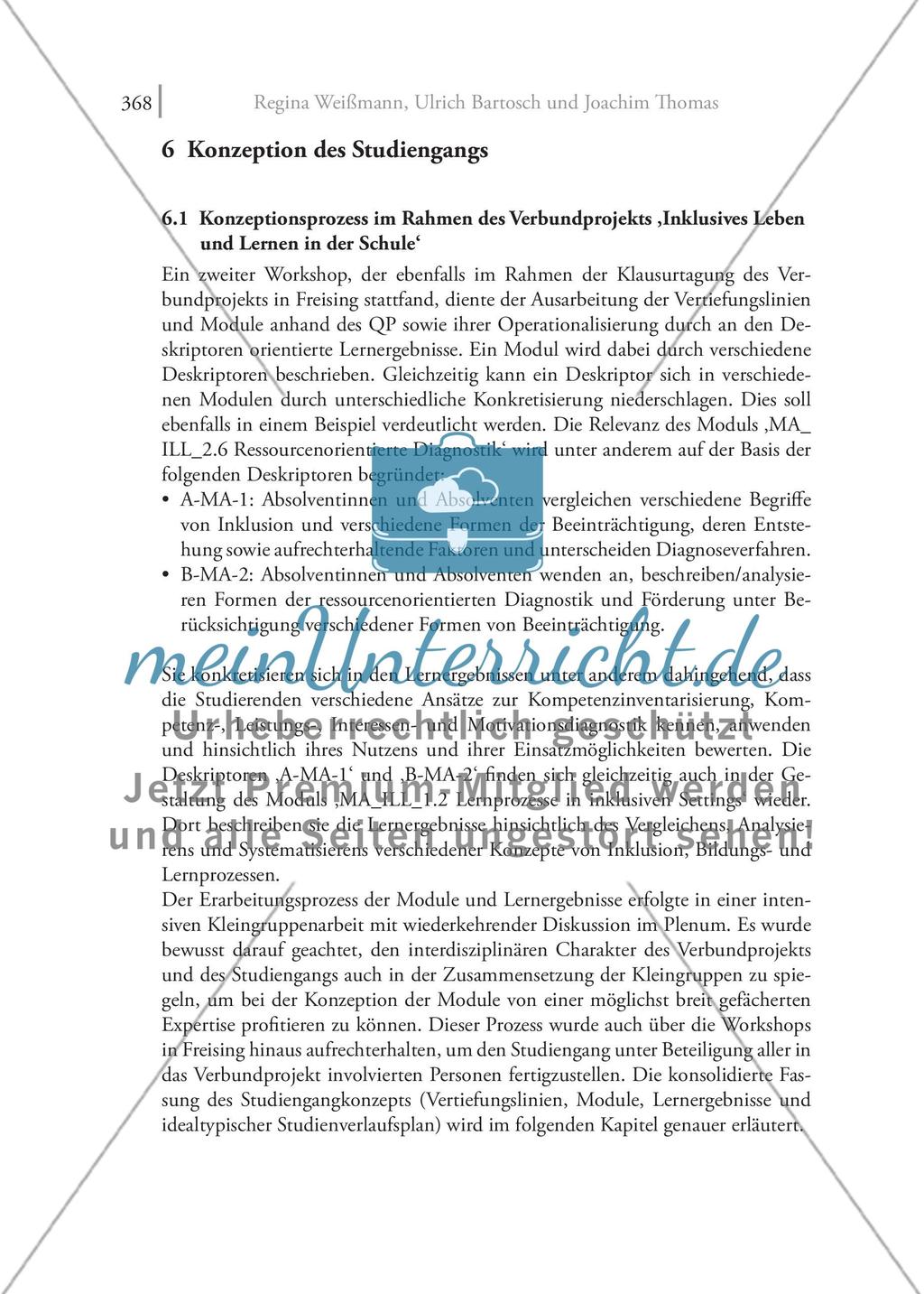 Inklusion auf Master-Niveau Die Konzeption eines kompetenzorientiert ausgerichteten Studiengangs ‚Inklusives Leben und Lernen‘ Preview 20