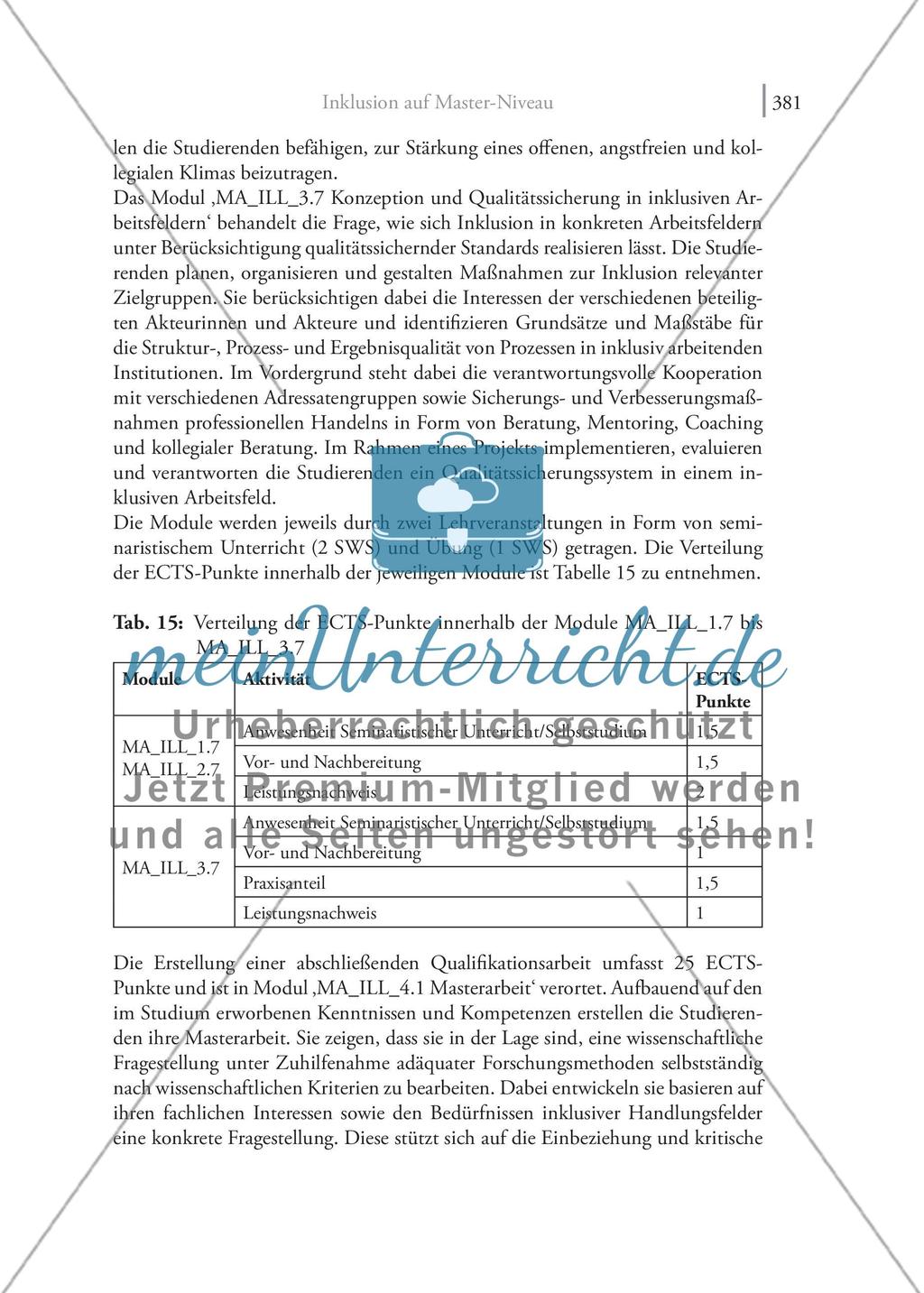 Inklusion auf Master-Niveau Die Konzeption eines kompetenzorientiert ausgerichteten Studiengangs ‚Inklusives Leben und Lernen‘ Preview 33