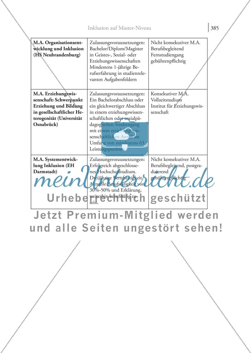 Inklusion auf Master-Niveau Die Konzeption eines kompetenzorientiert ausgerichteten Studiengangs ‚Inklusives Leben und Lernen‘ Preview 37